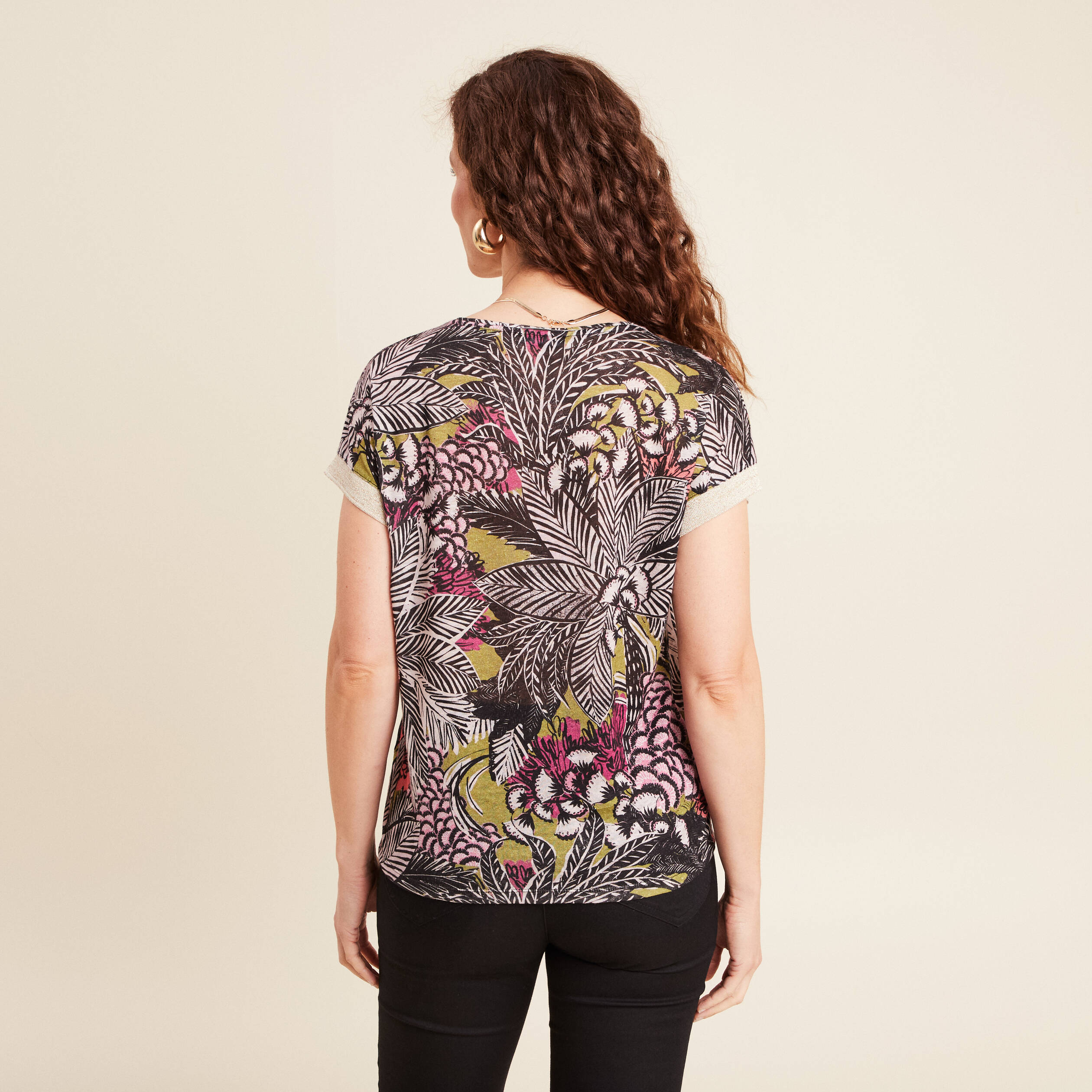 t shirt manches courtes vert femme T-shirt manches courtes vert femme