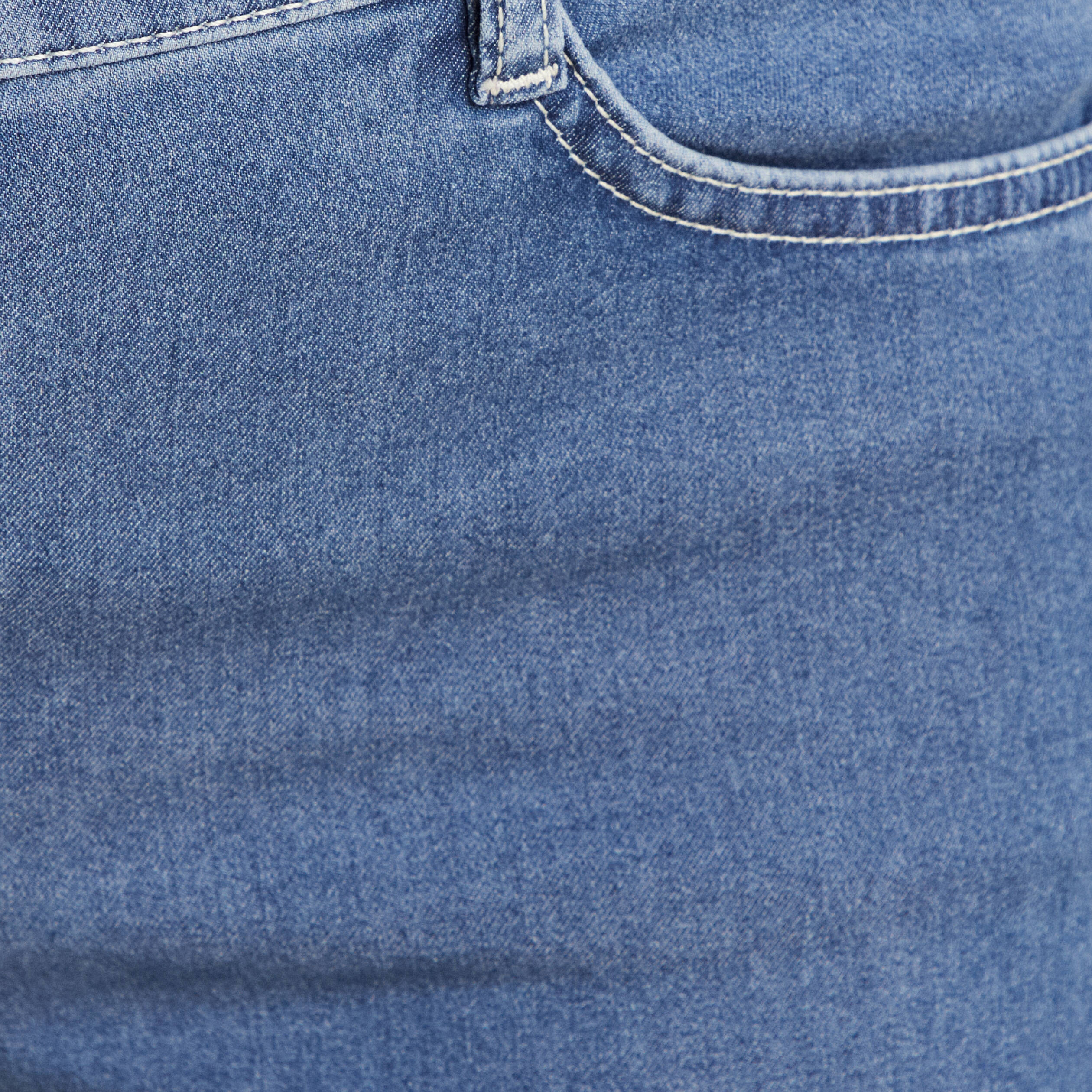 Jean léger bootcut taille basculée denim bleach femme