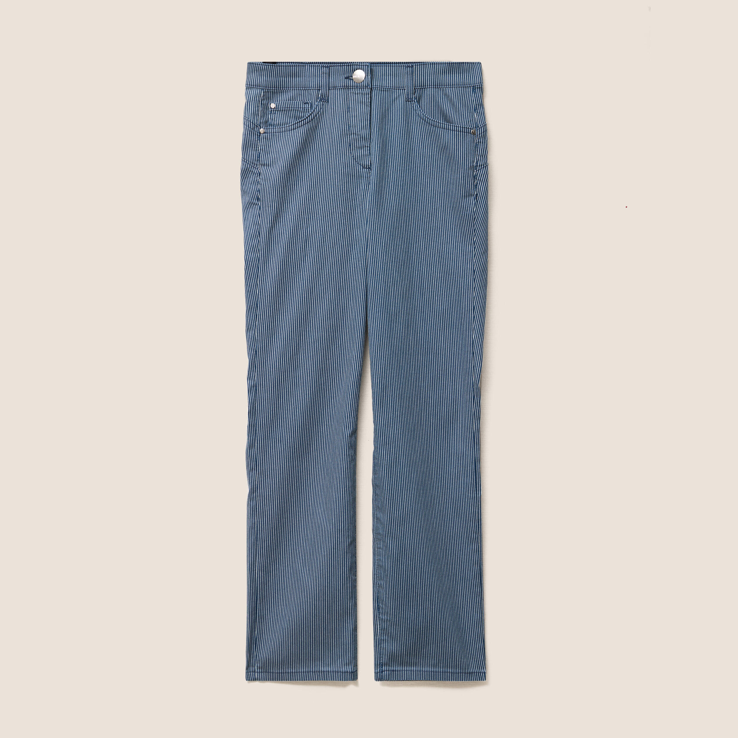 Pantalon magique Le L&eacute;ger coupe droite bleu marine femme