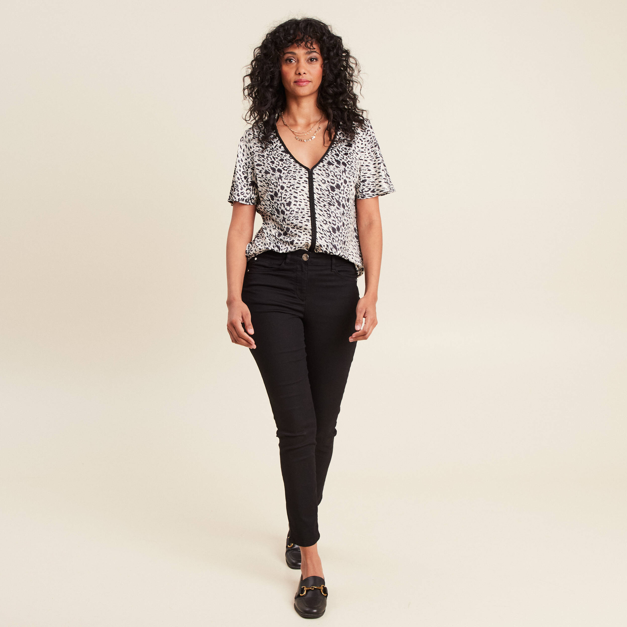 t shirt manches courtes ivoire femme T-shirt manches courtes ivoire femme