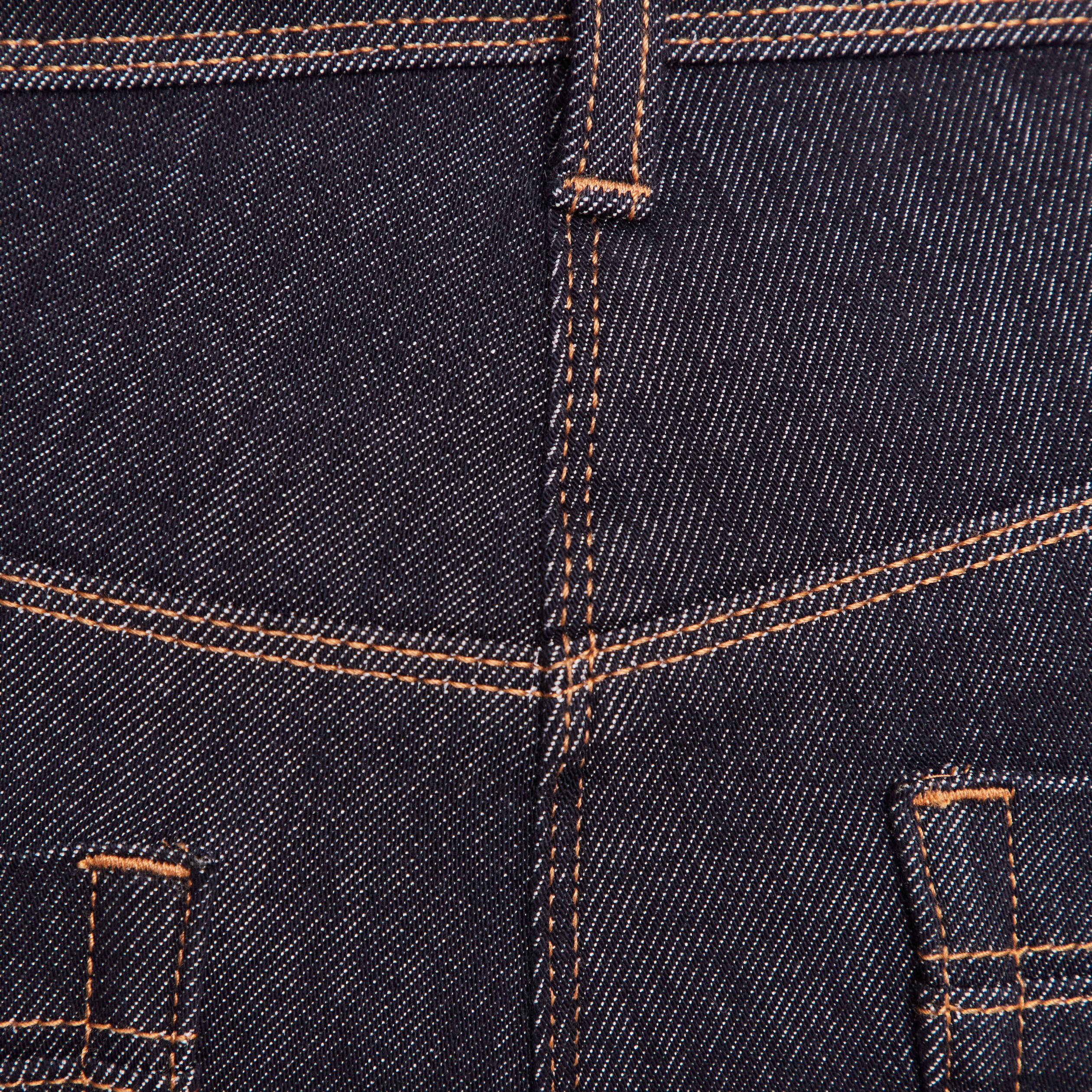 Jean ajusté taille standard denim brut femme