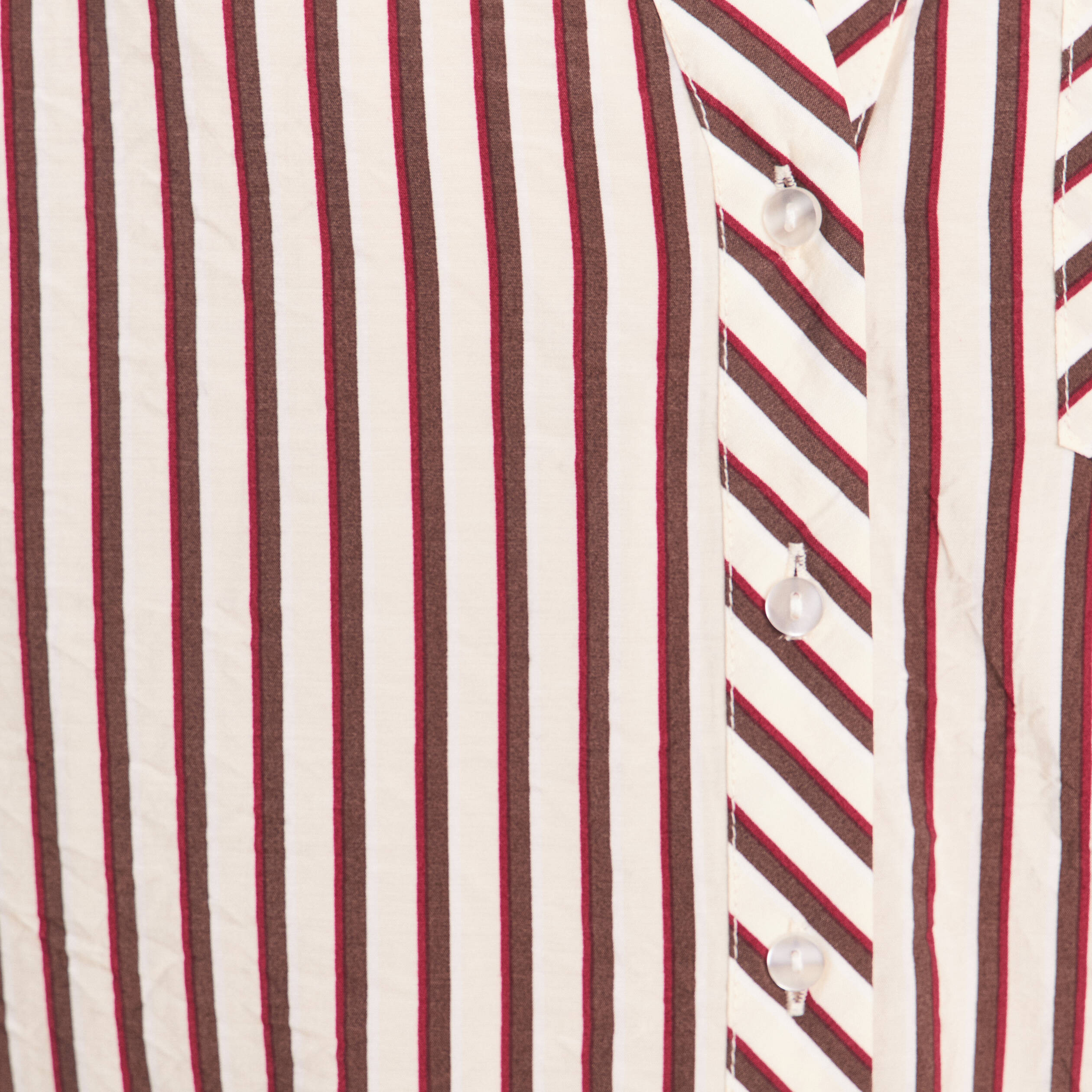 Chemise ample manches 3/4 marron femme