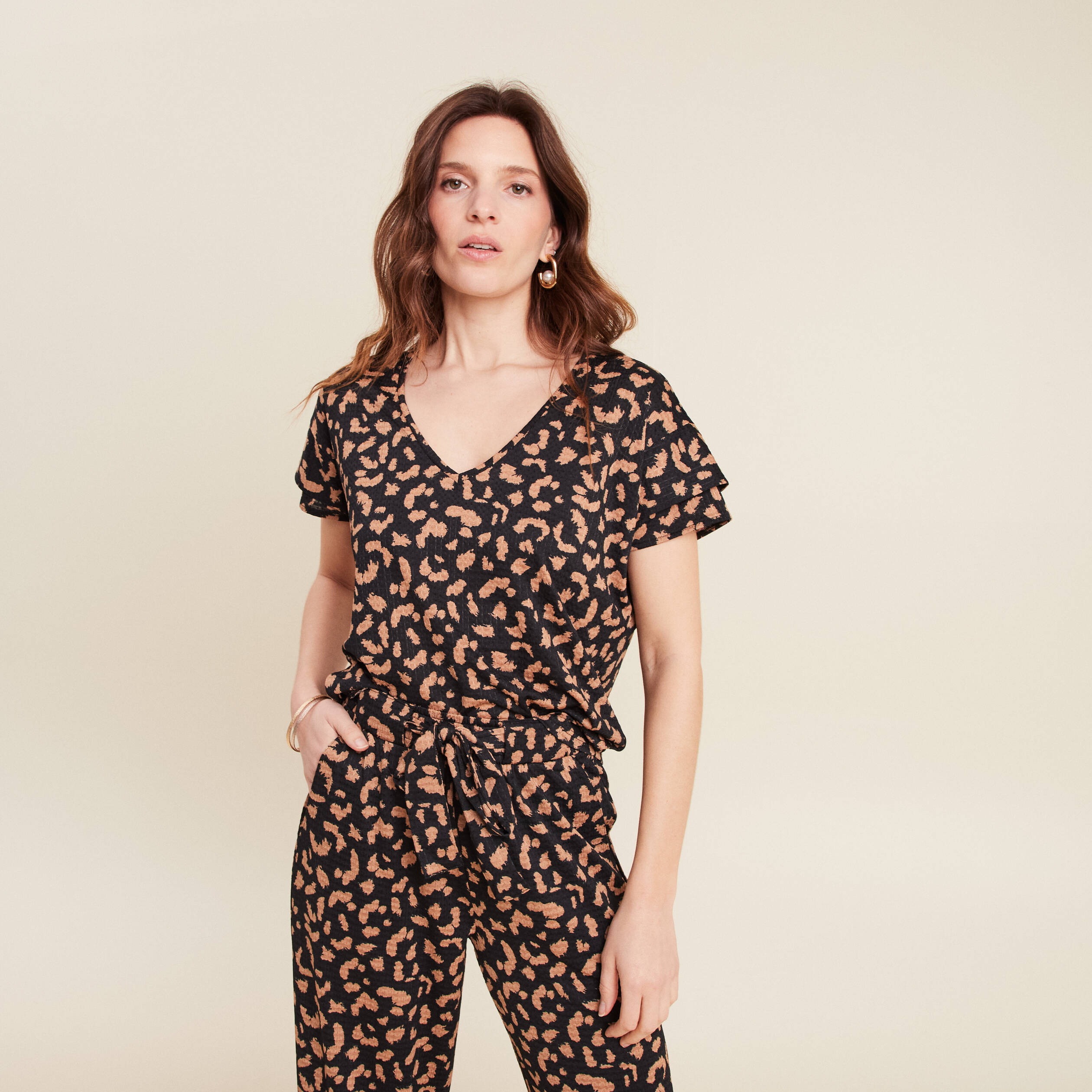 t shirt manches courtes noir femme T-shirt manches courtes noir femme