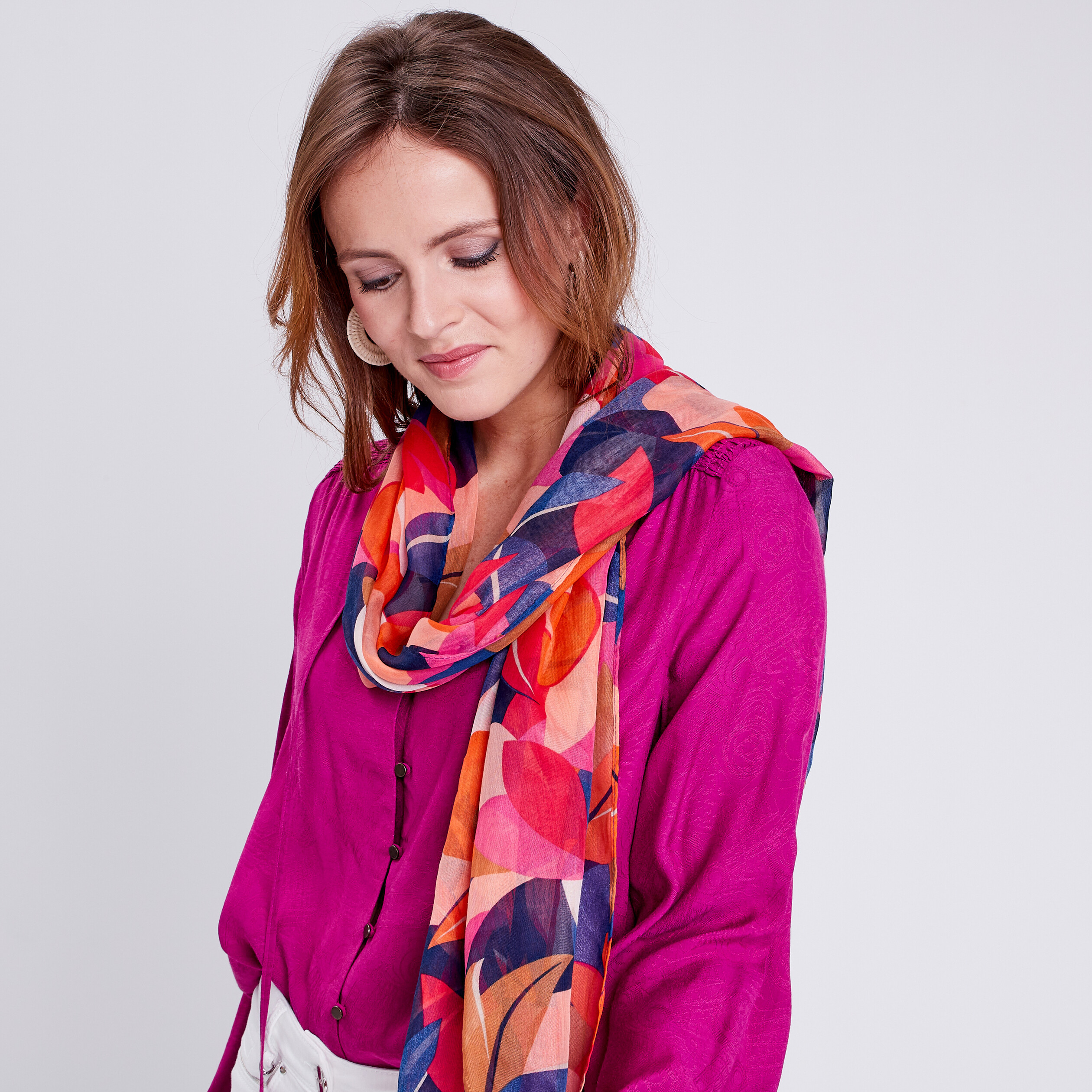 Étole multicolore femme