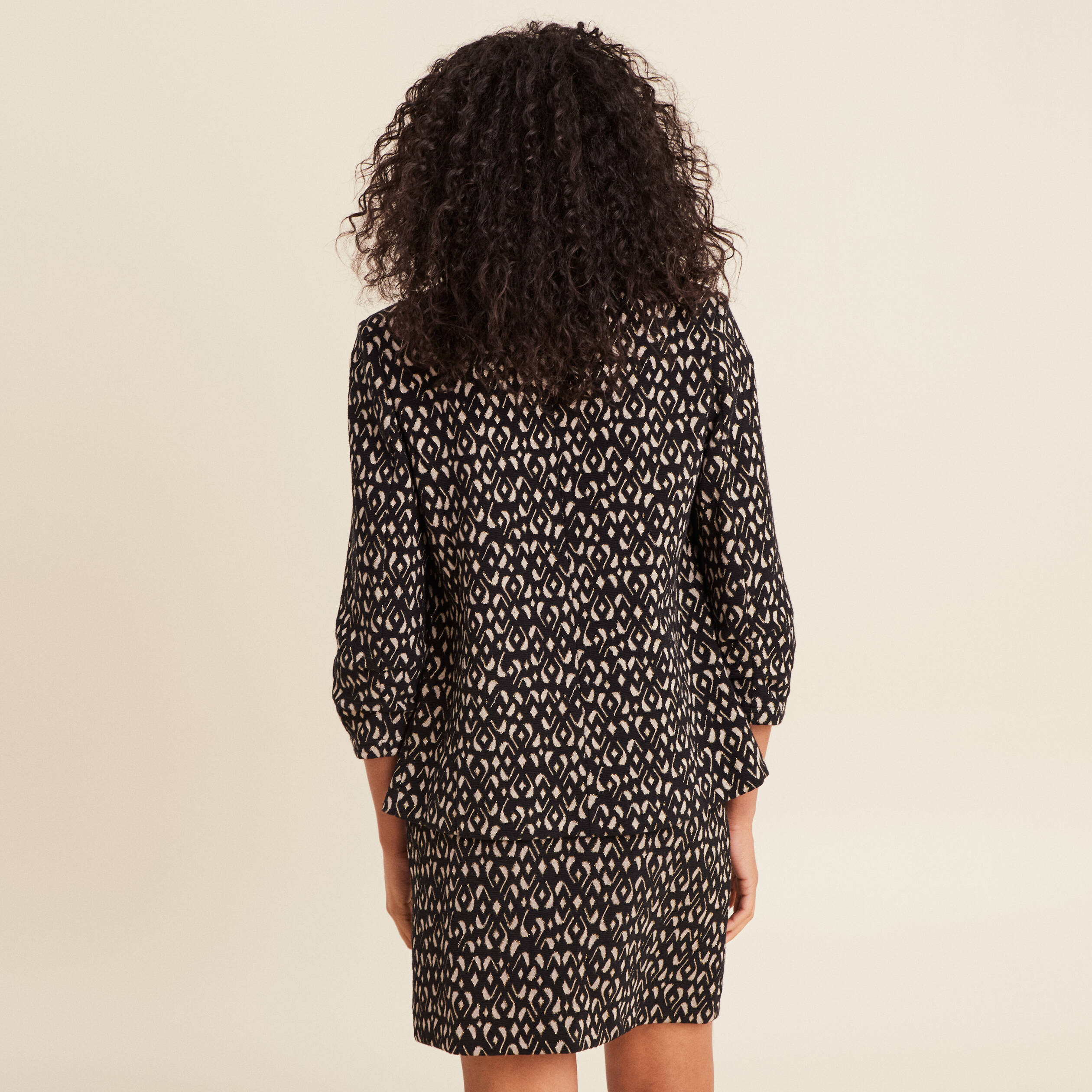 Veste tailleur cintrée noir femme