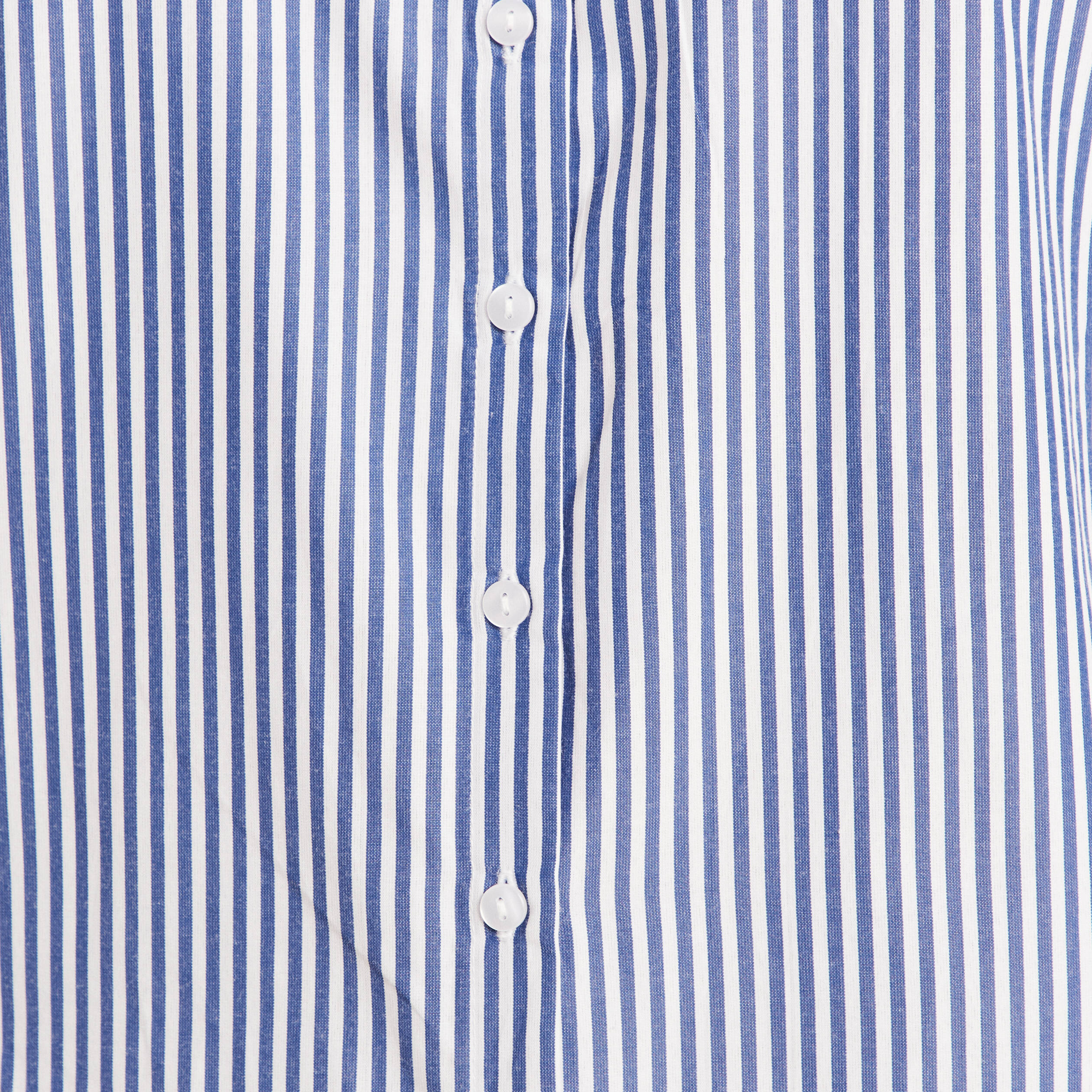 Chemise manches longues brodée bleu femme