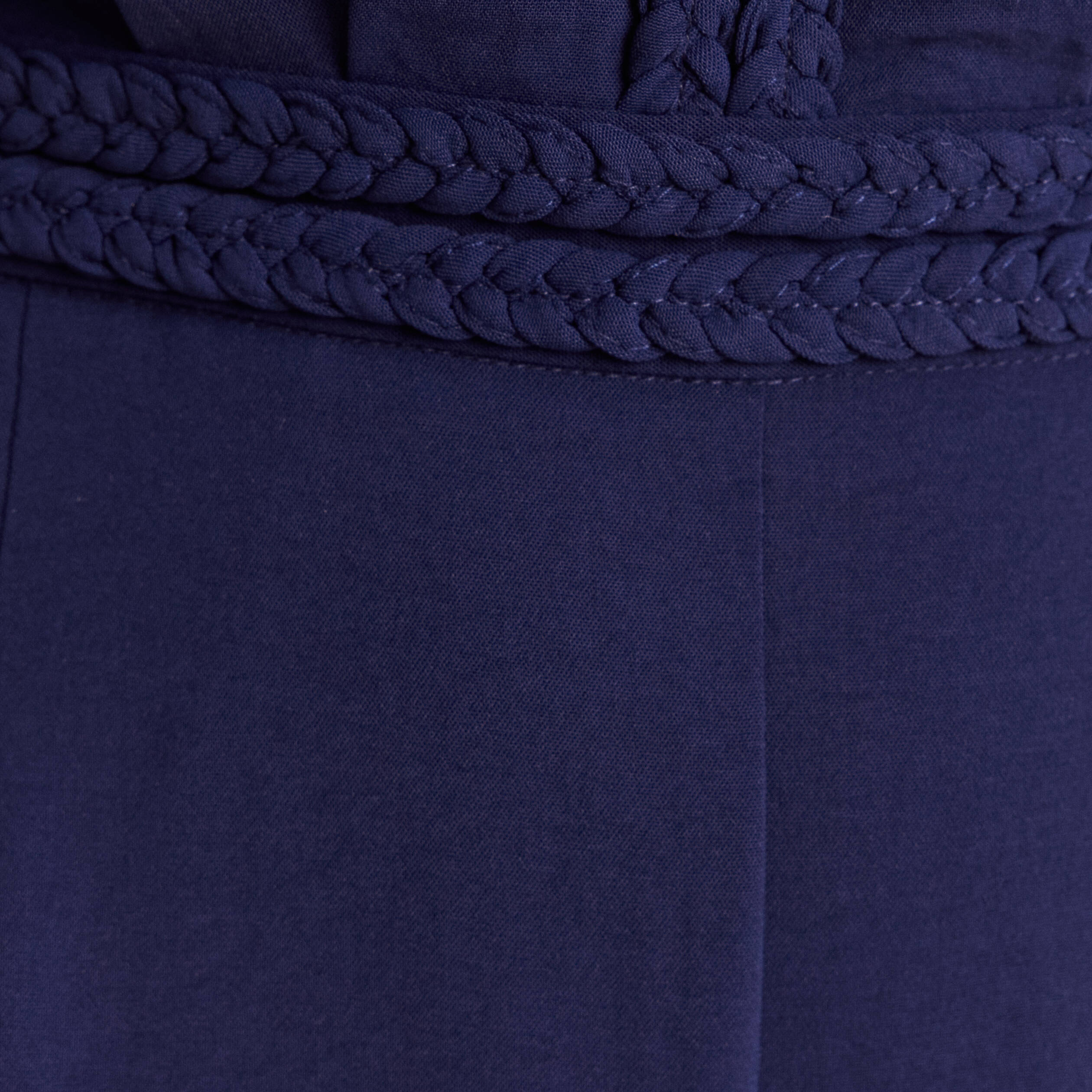 Combinaison large col v manches courtes bleu marine femme