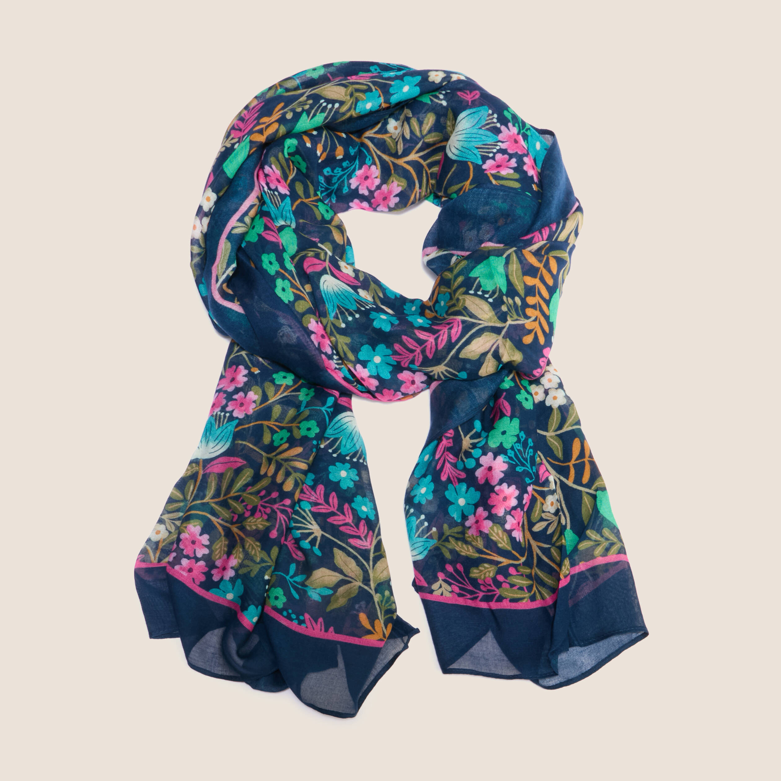 Foulard Mode Collection Eighteen - Cachemire Gris Multicolore Motif Paisley - NEUF