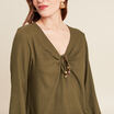 blouse manches longues vert olive femme Blouse manches longues vert olive femme