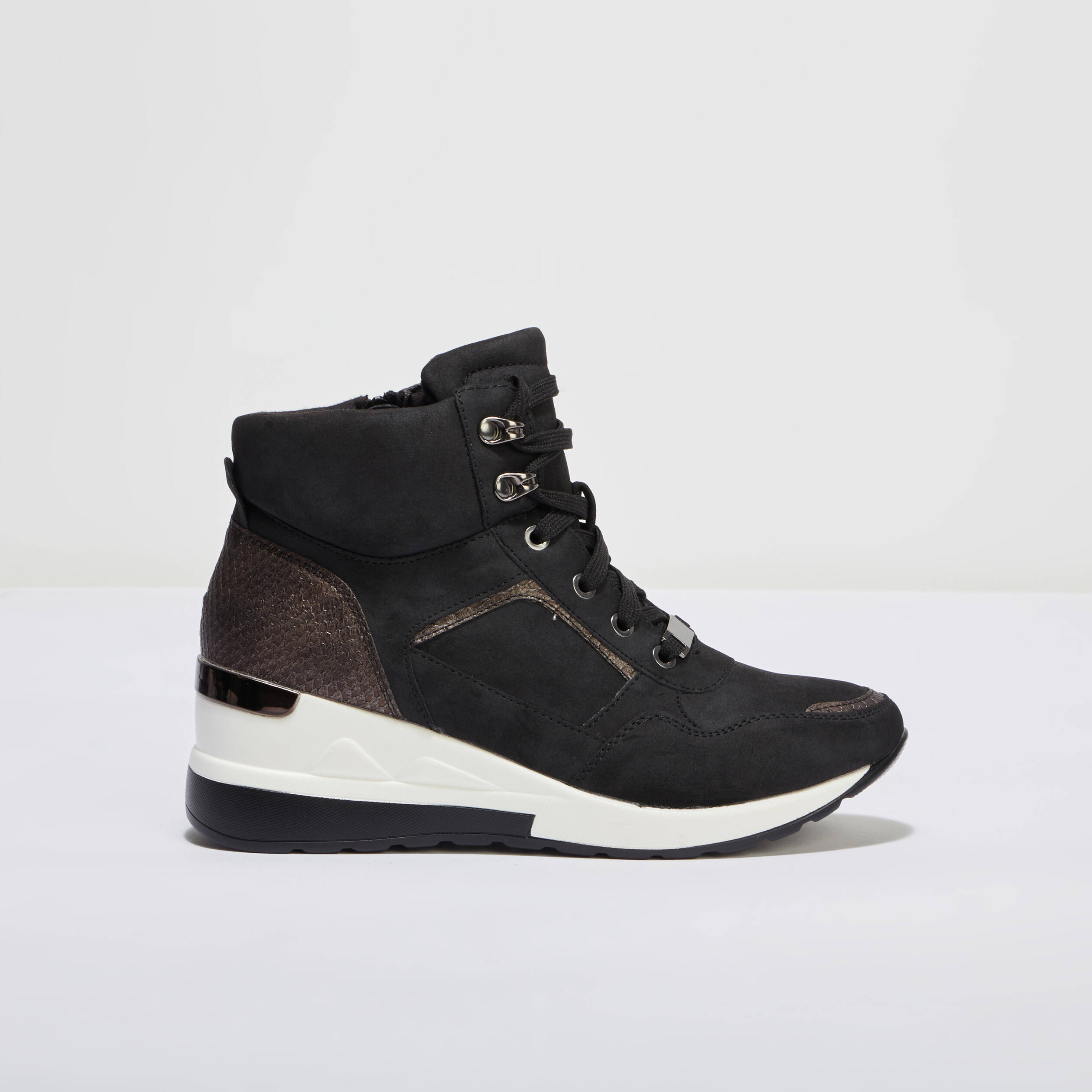 Basket montante noir femme shop