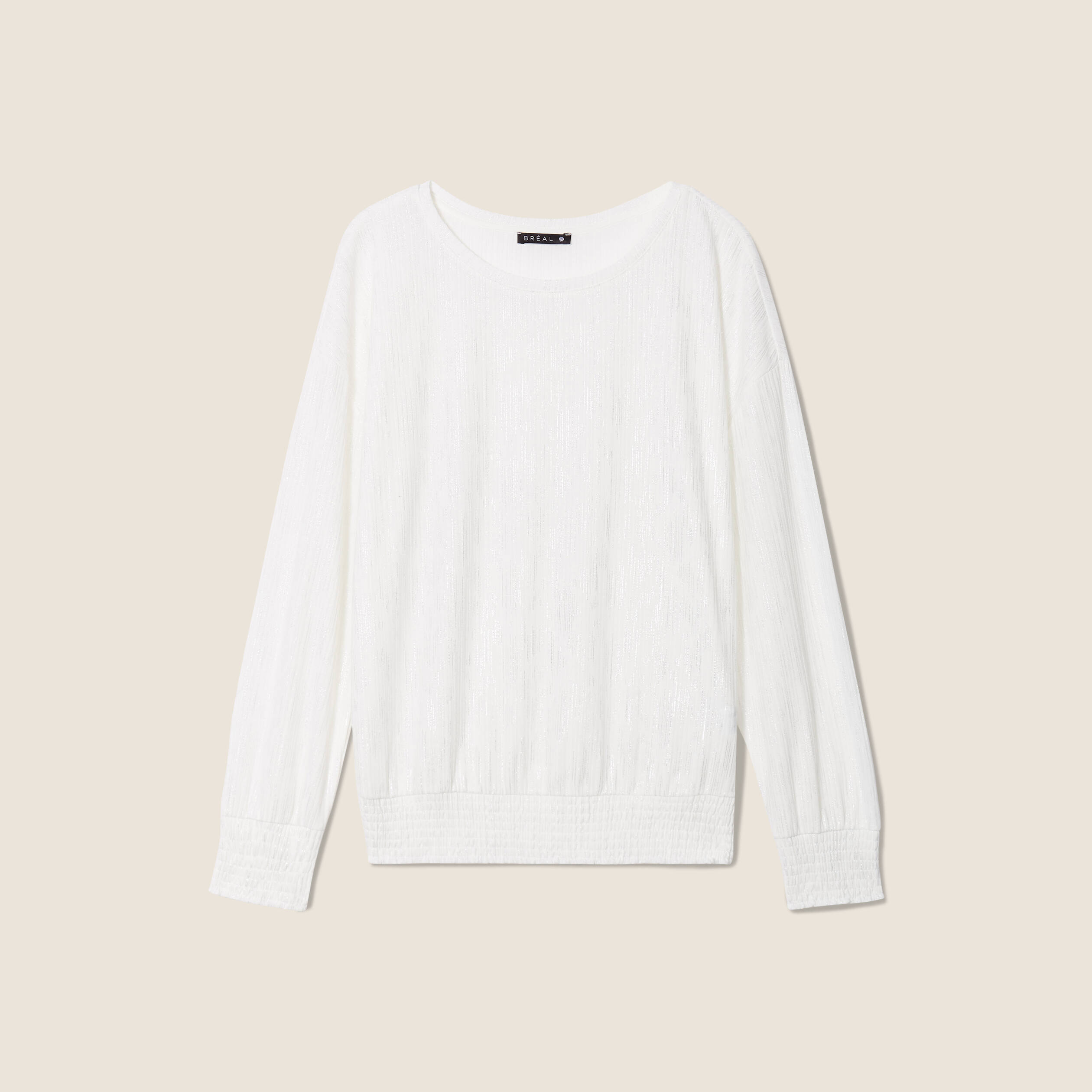 T-shirt manches longues ecru femme