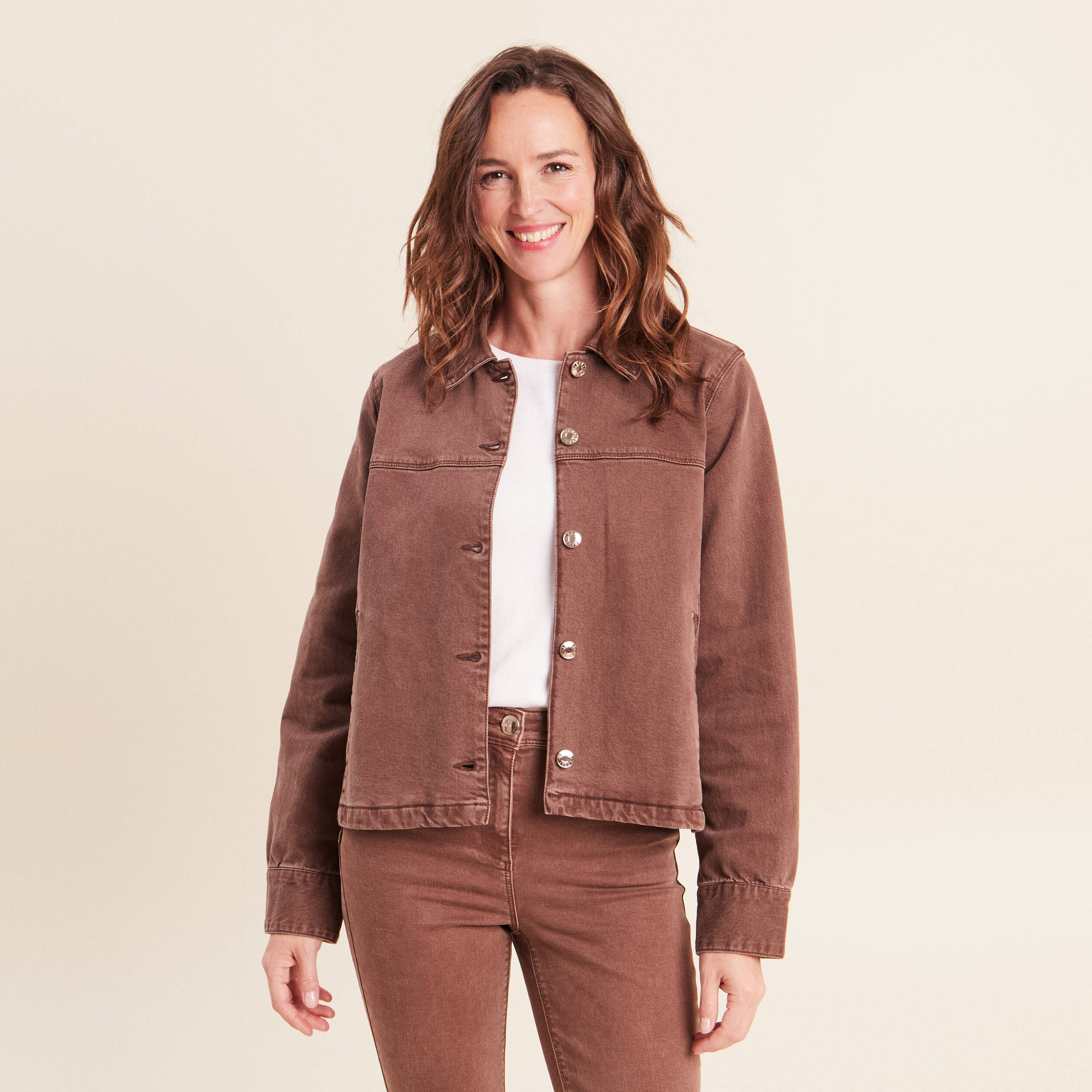 Veste ample marron femme