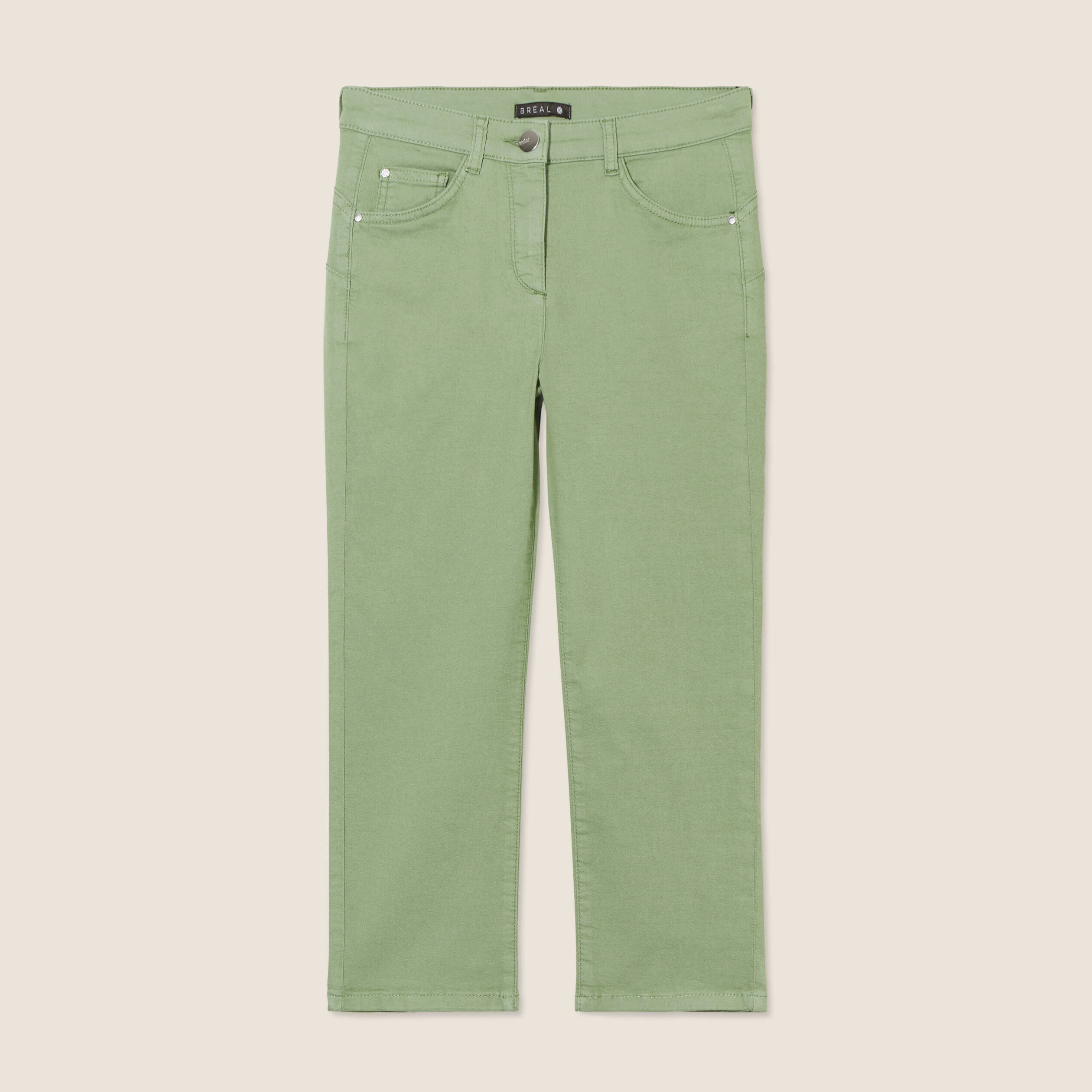 Pantacourt magique Le L&eacute;ger coupe droite vert femme