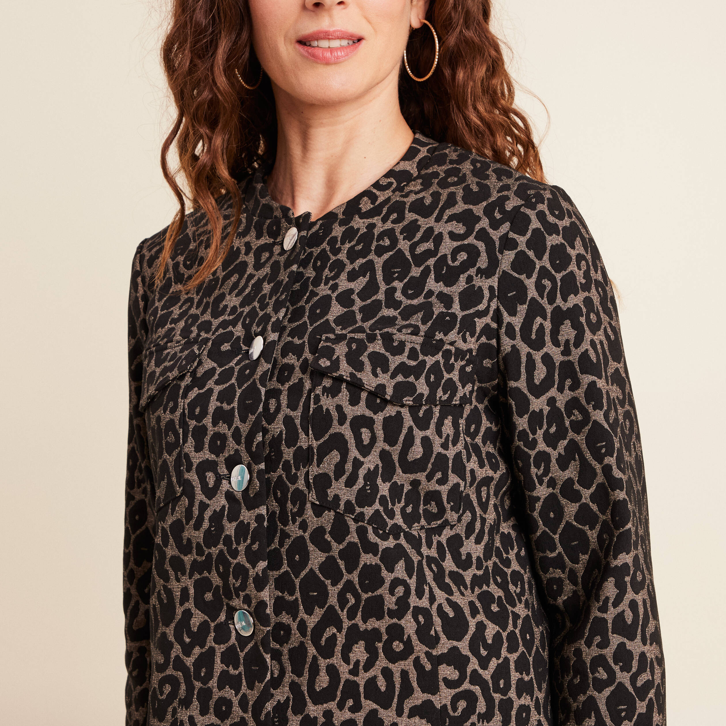 Veste doublée col teddy noir femme Bréal