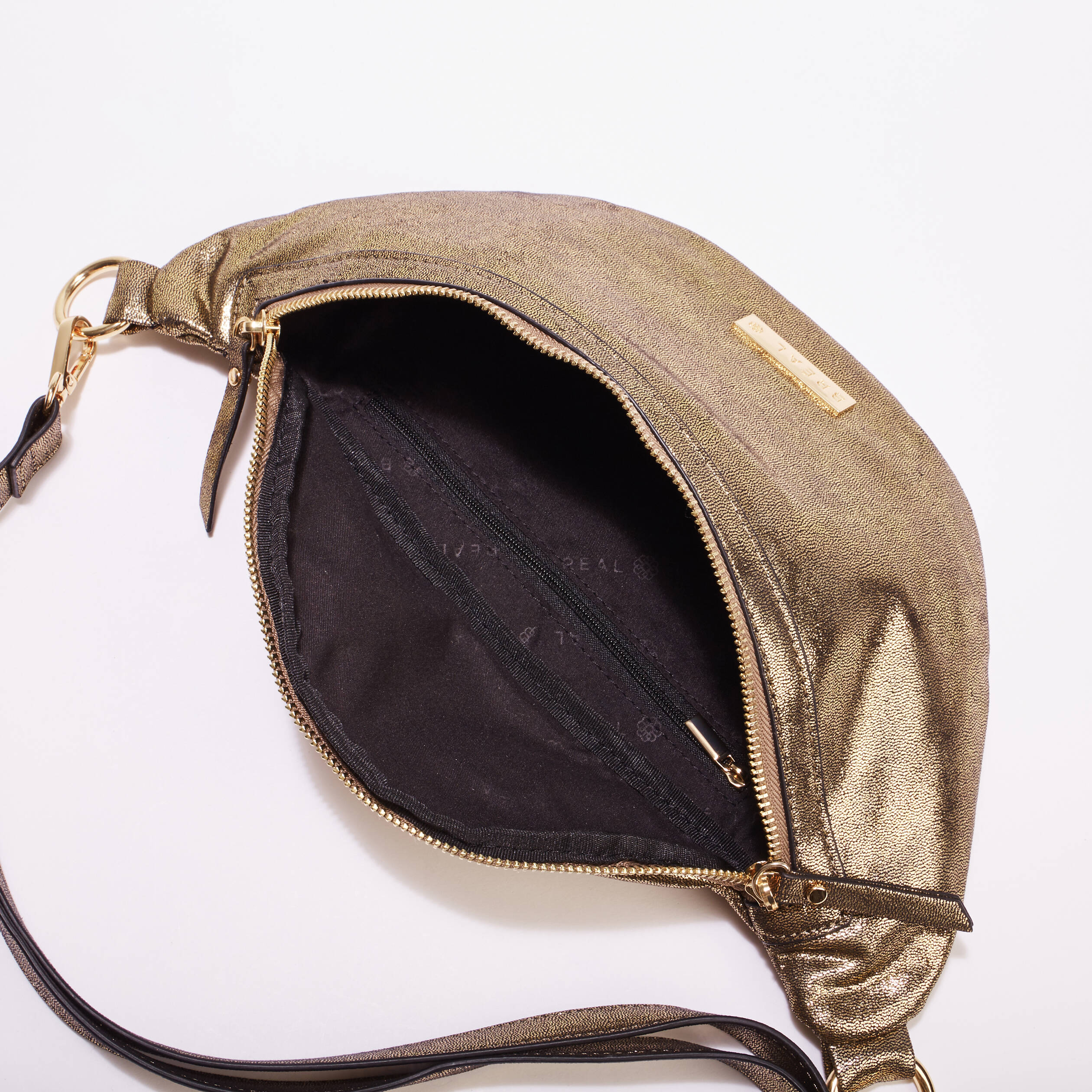Sac banane 2 bandoulières couleur cuivre femme