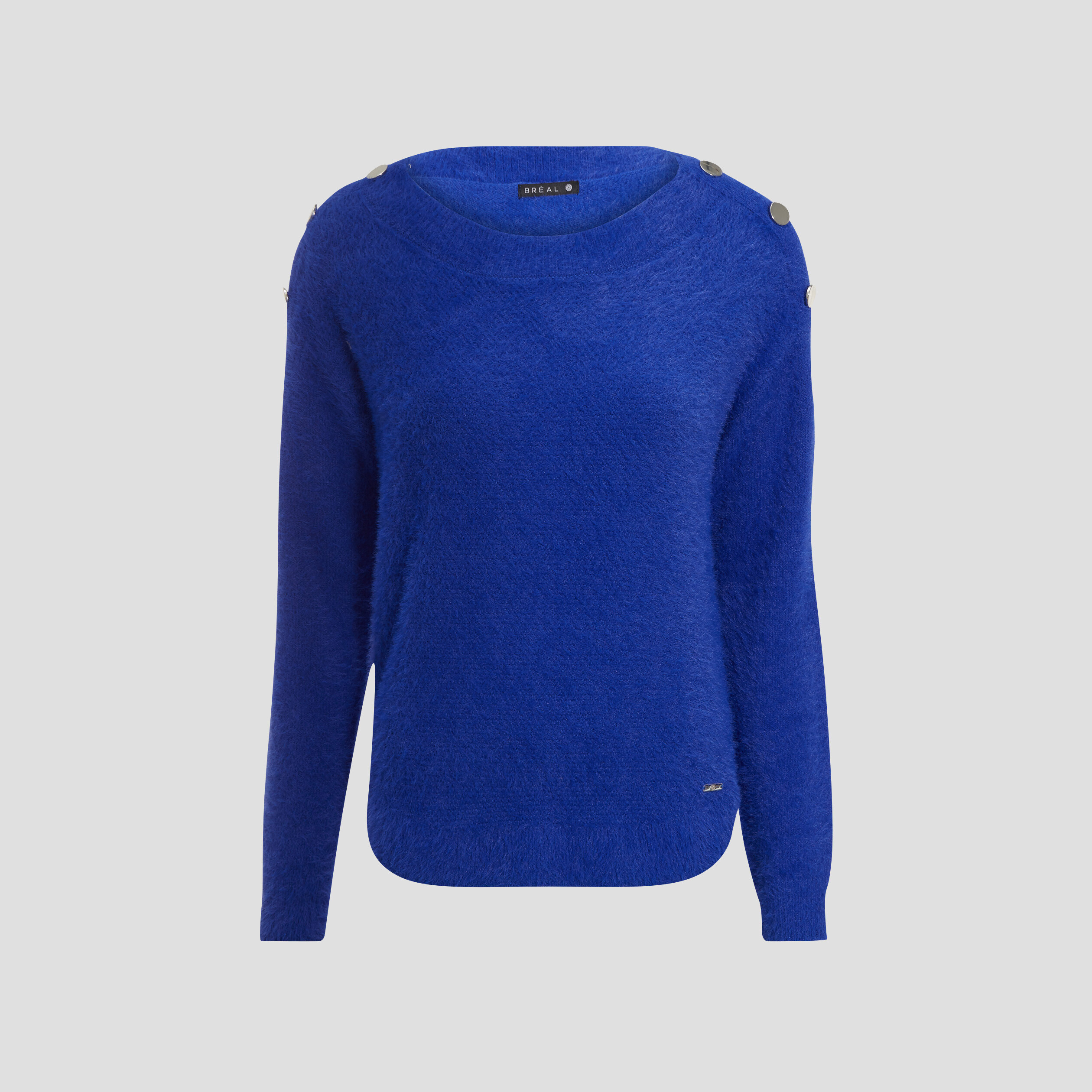 Pull manches longues bleu foncé femme