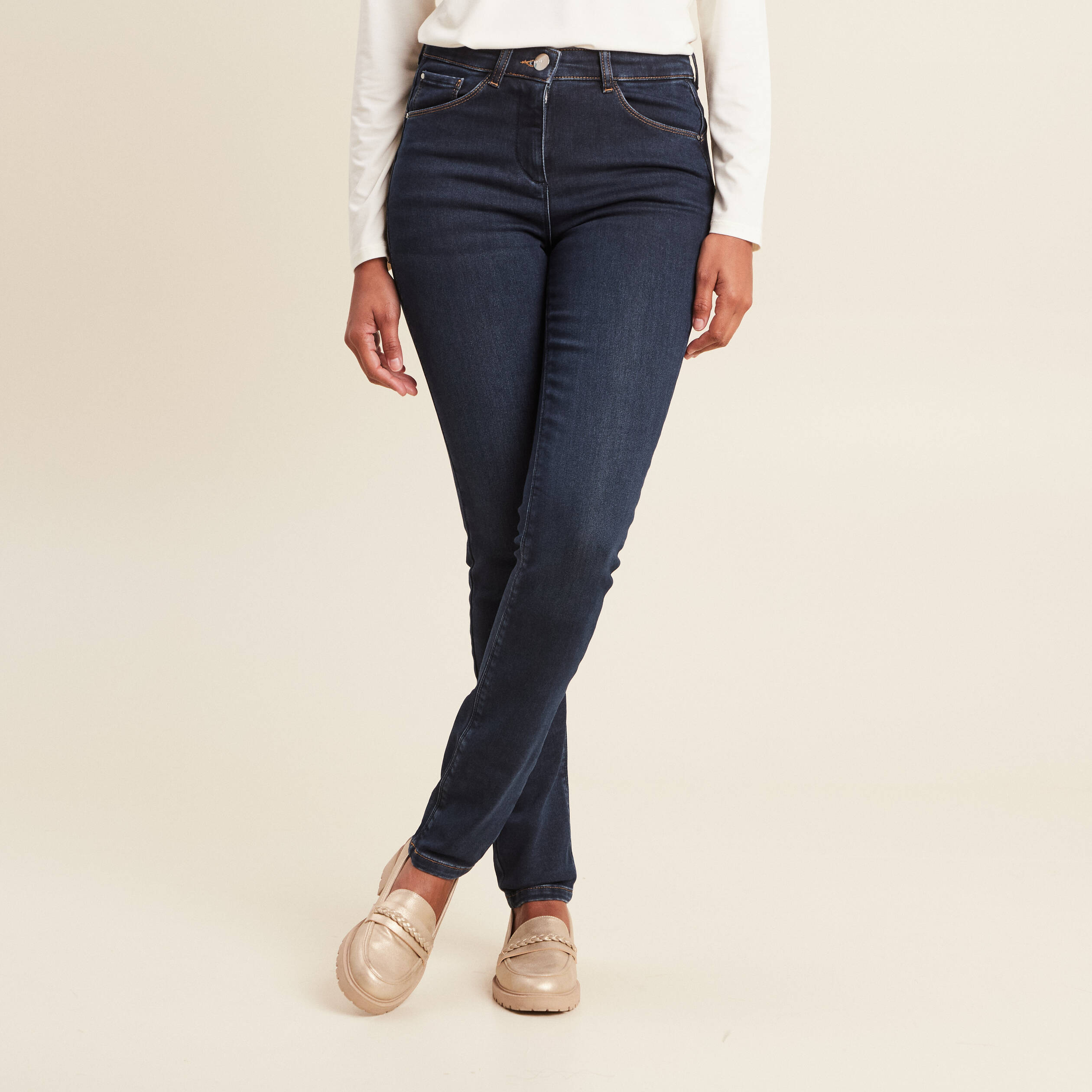 Pantalon chaud magique denim brut femme Breal