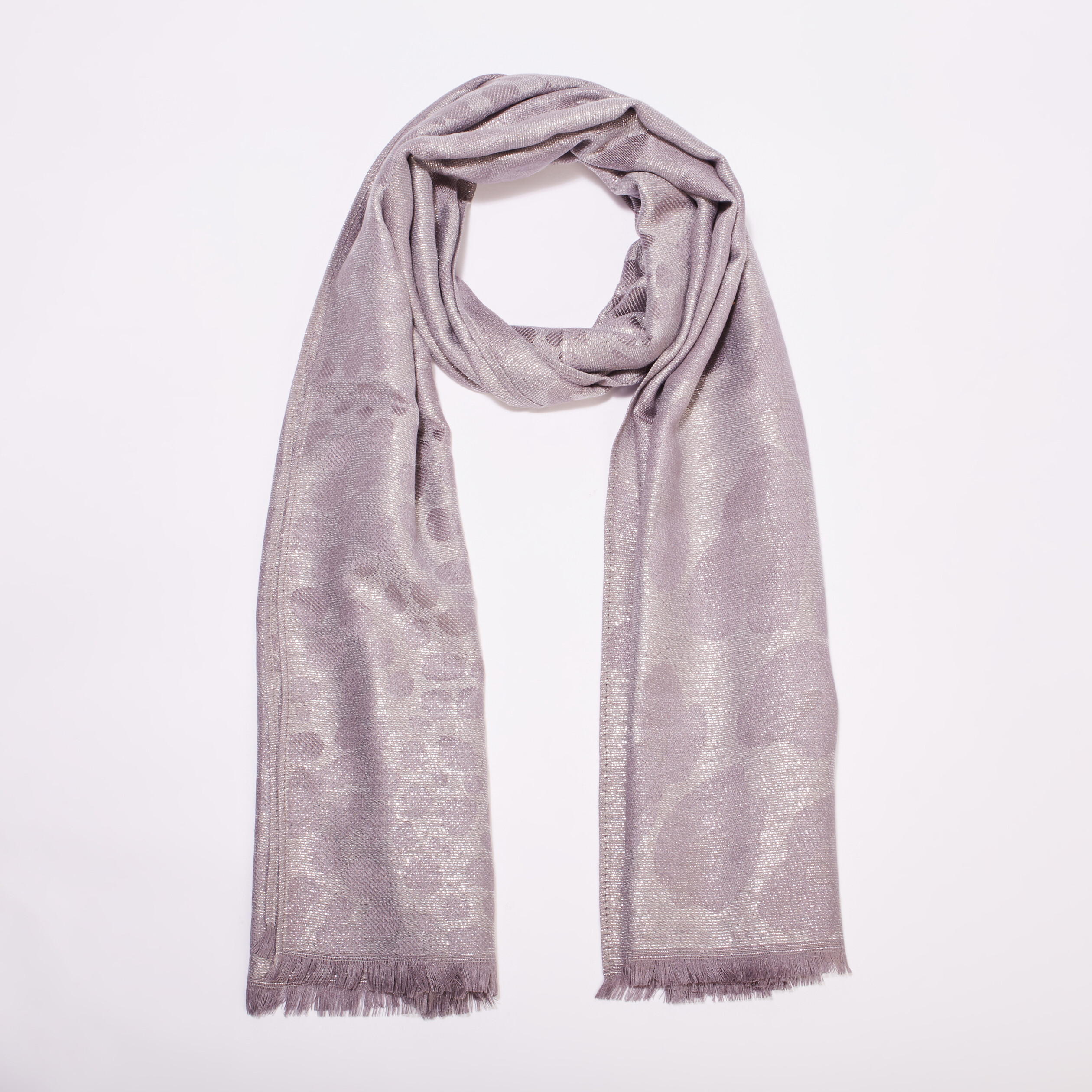 Foulard couleur argent femme