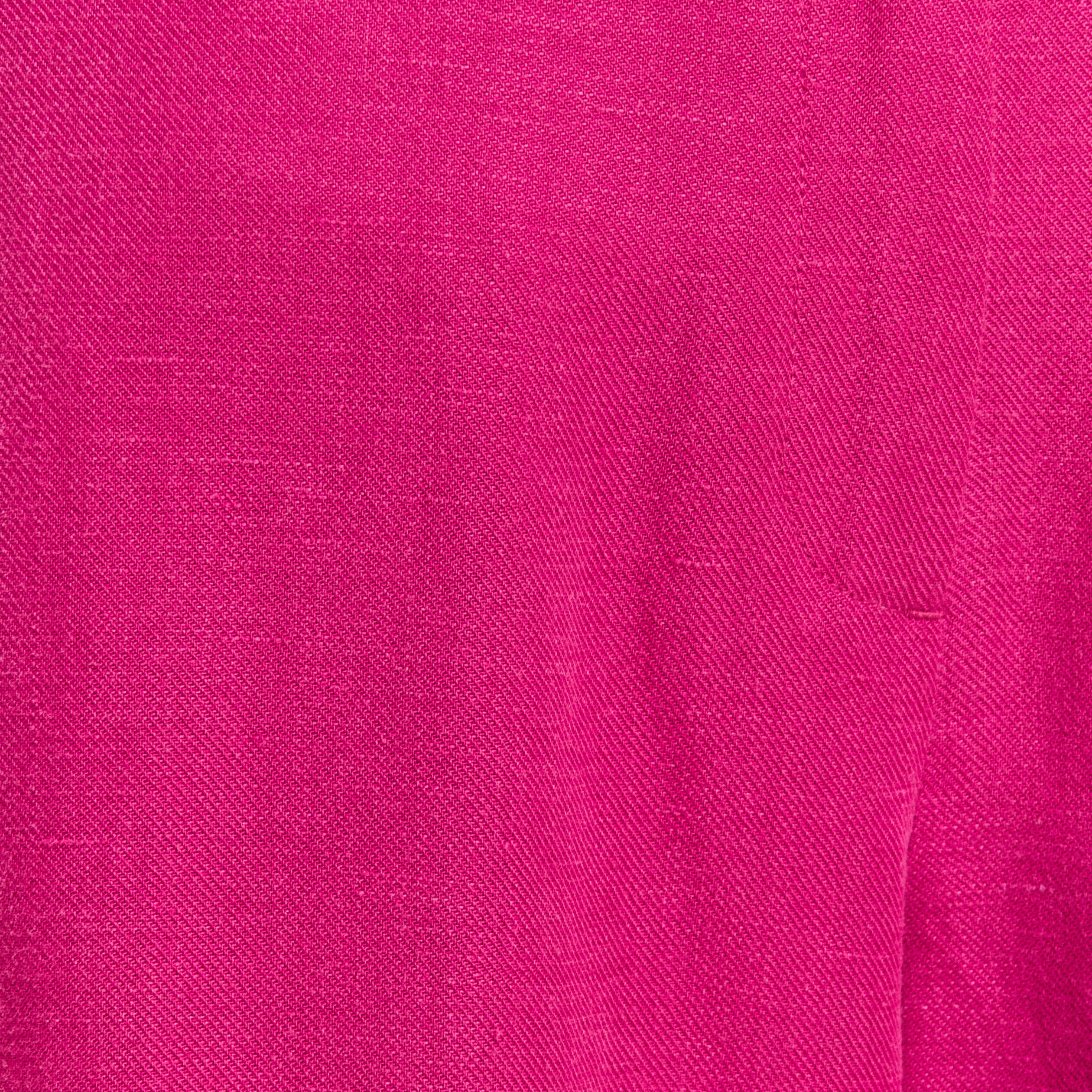 Pantalon large fluide rose fushia femme
