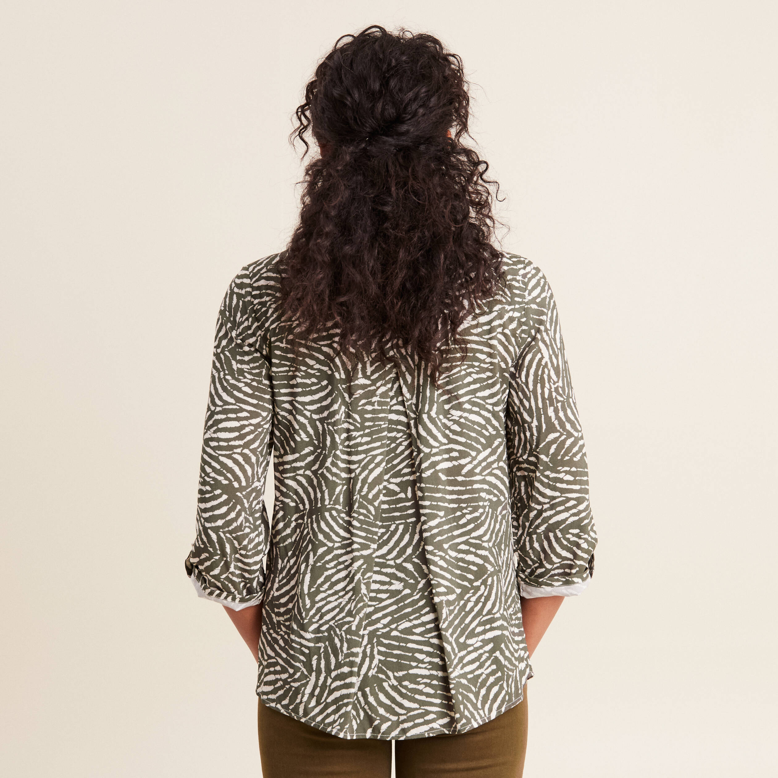 Top Blouse Manches Longues Vicente Roméo Kaki - Taille L - En Viscose, Laine, Polyamide - Occasion Très Bon état