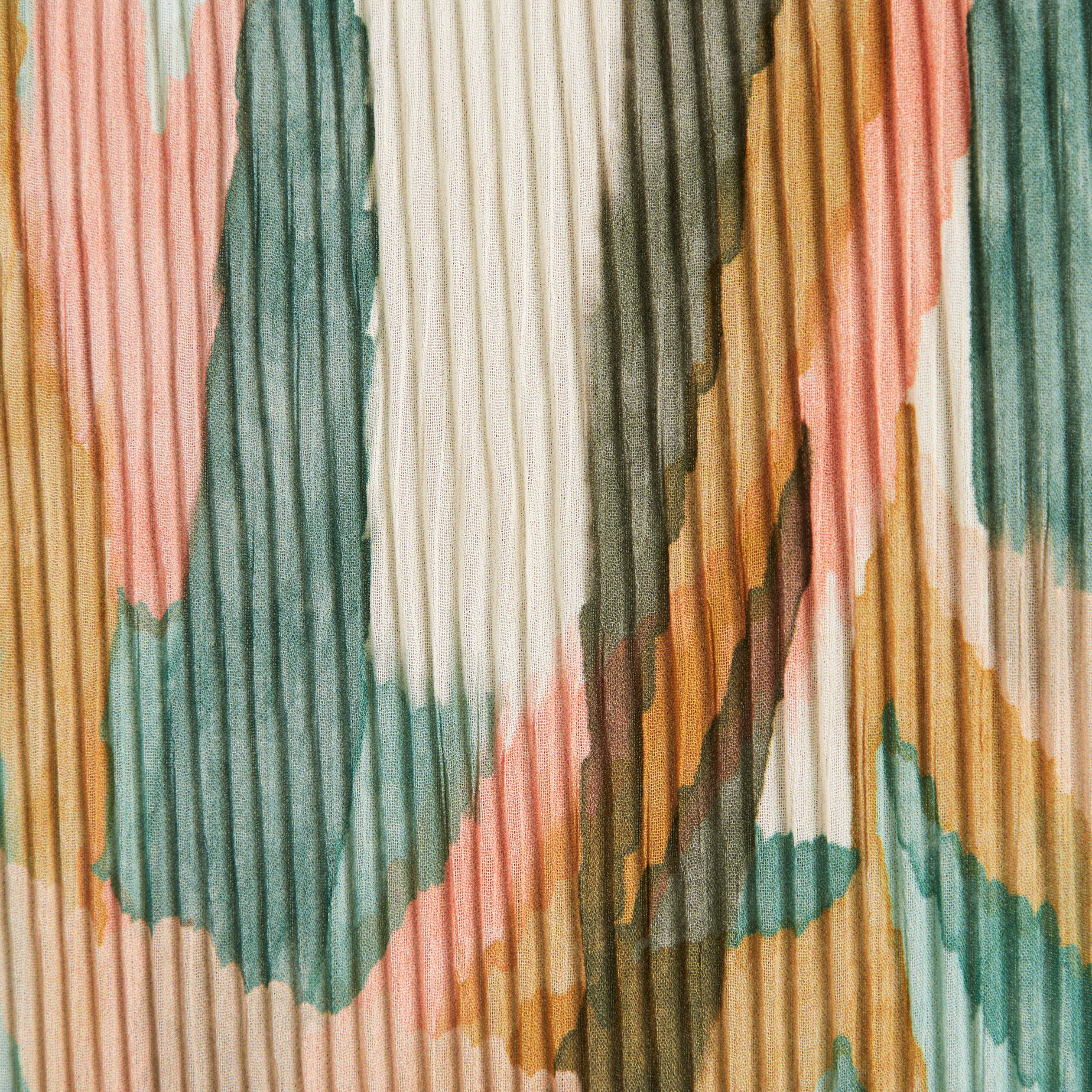 Robe évasée plissée multicolore femme