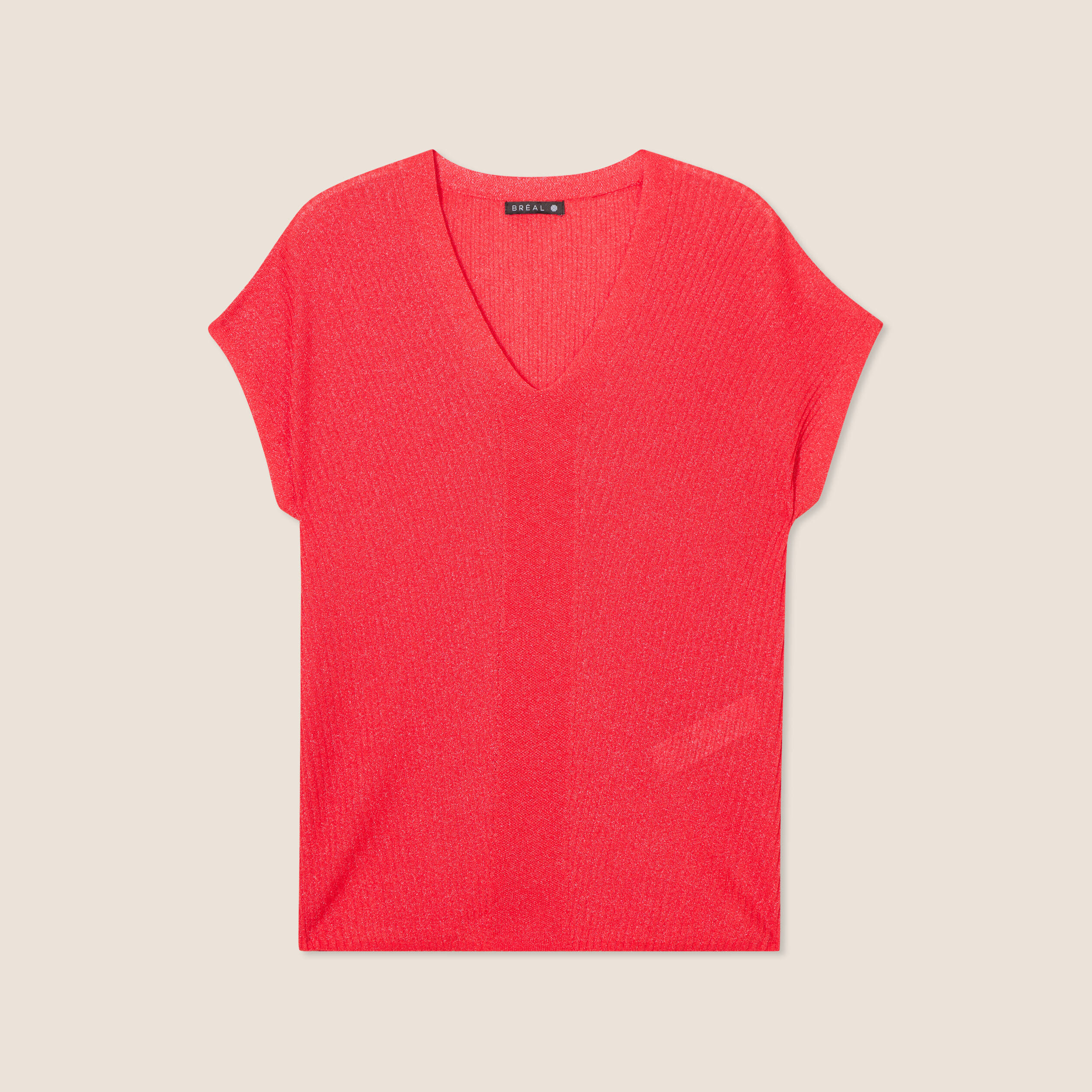 pull a manches courtes rouge femme Pull à manches courtes rouge femme