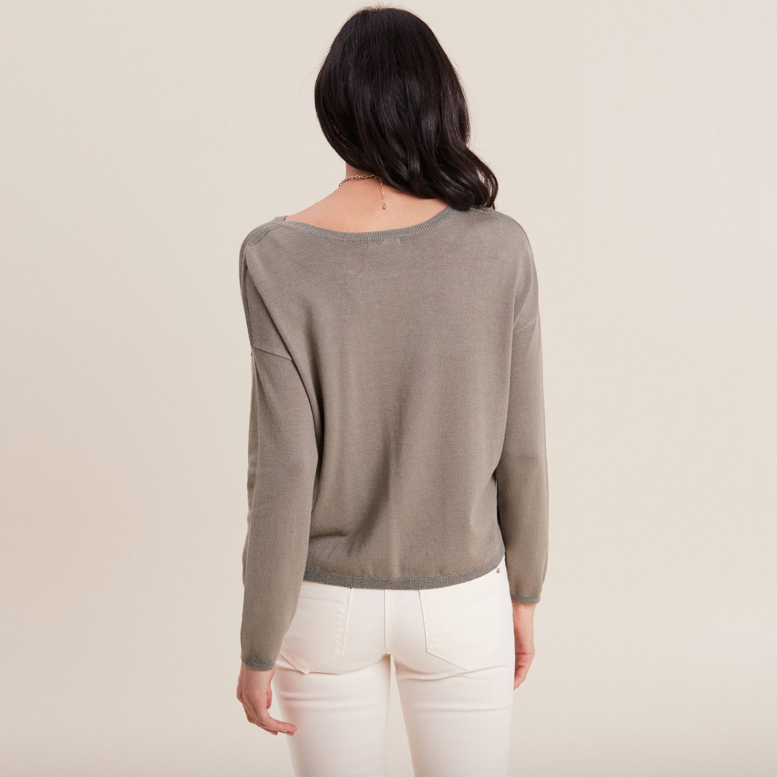 Pull manches longues vert clair femme