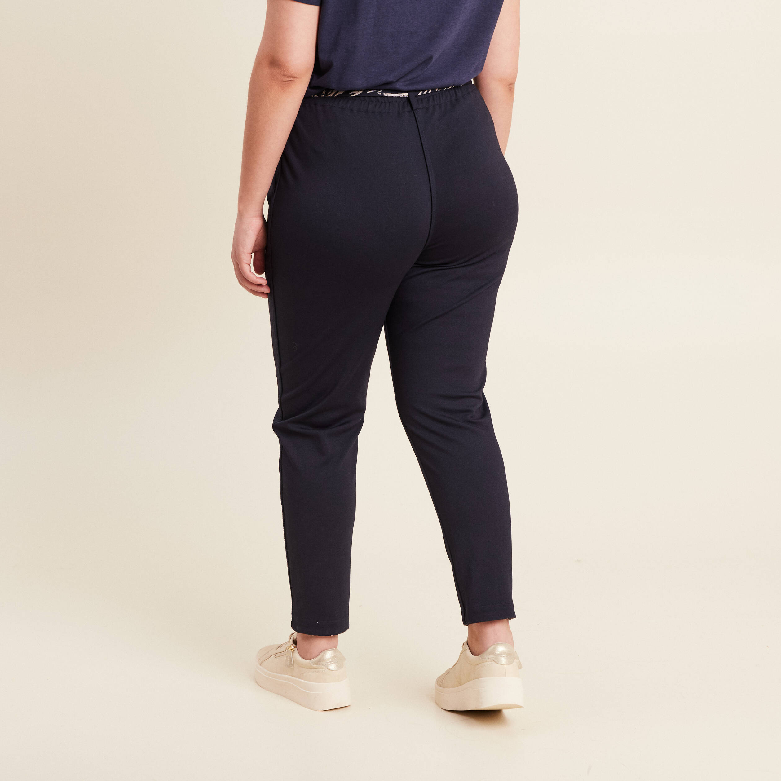 pantalon jogging reversible bleu fonce femme Pantalon jogging réversible bleu foncé femme