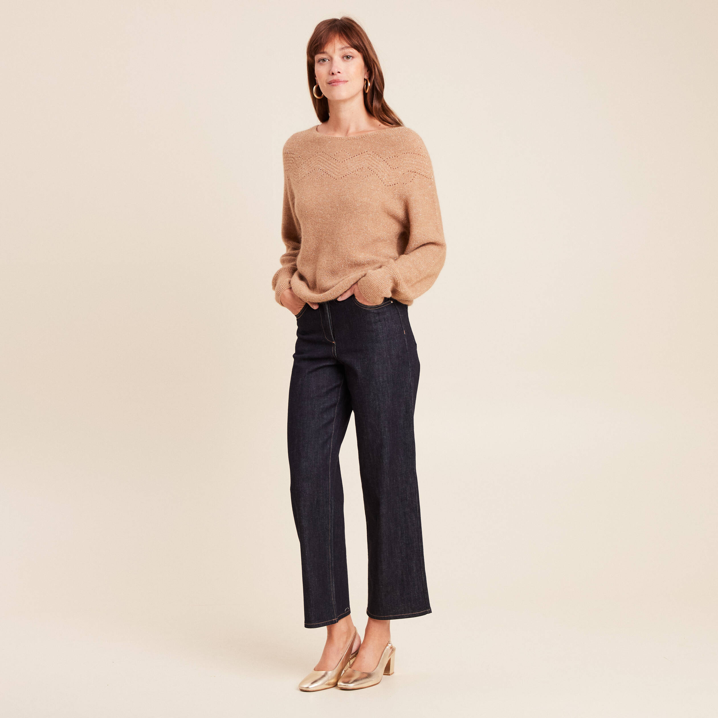 Pull Femme Patrice Breal Taille S - Marron - Fabriqué En France - Jamais Porté