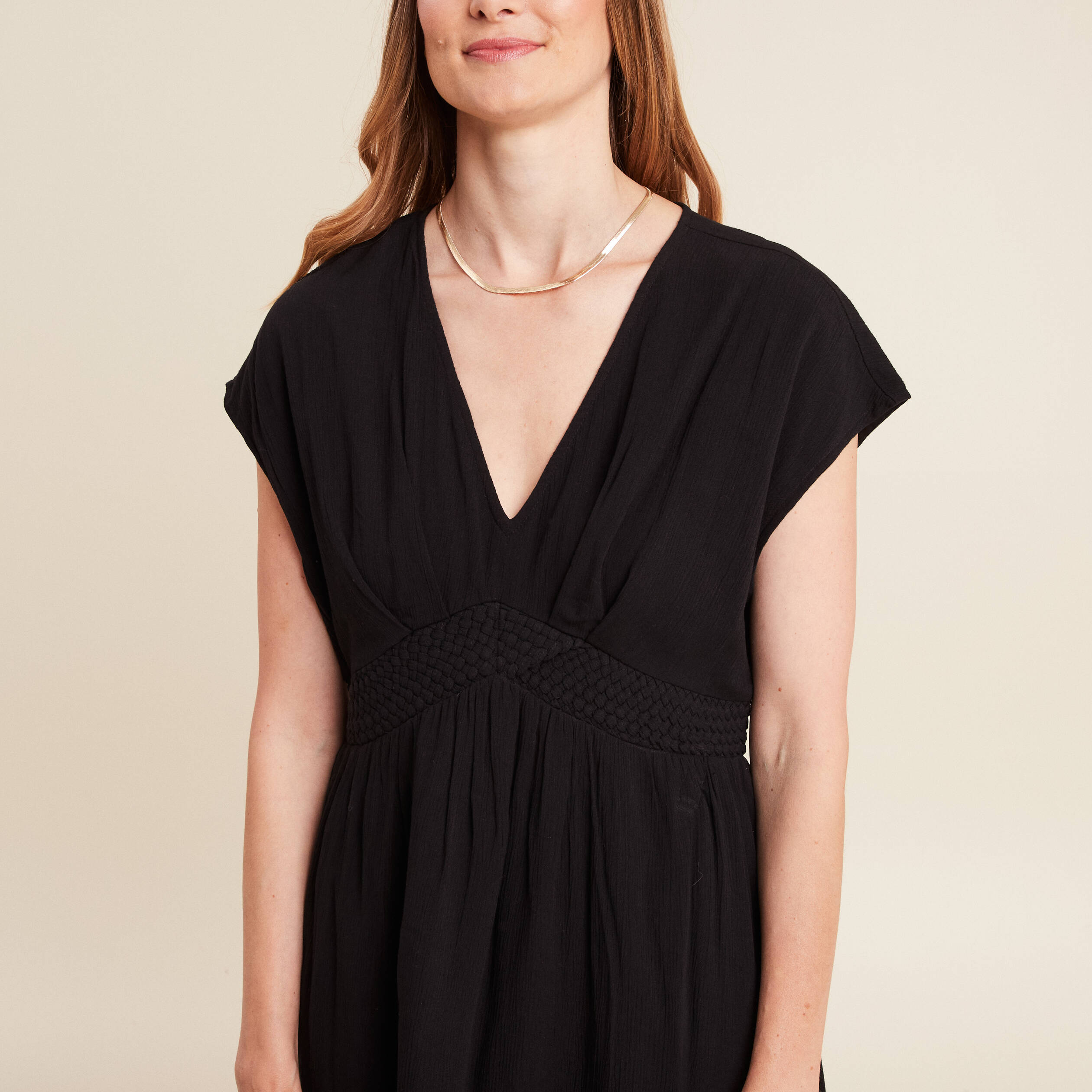 robe evasee courte manches courtes noir femme Robe évasée courte manches courtes noir femme