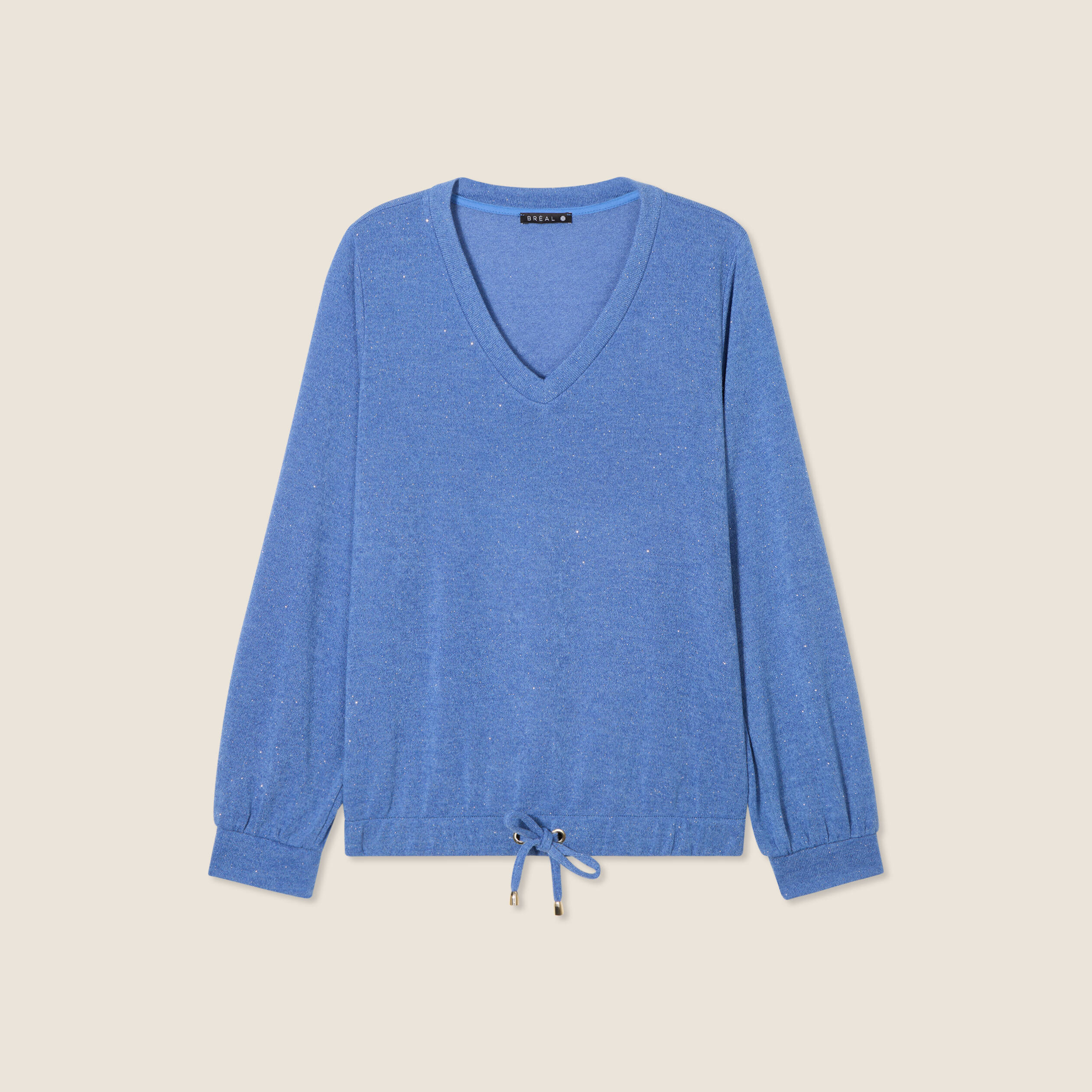 Sweat manches longues bleu ciel femme