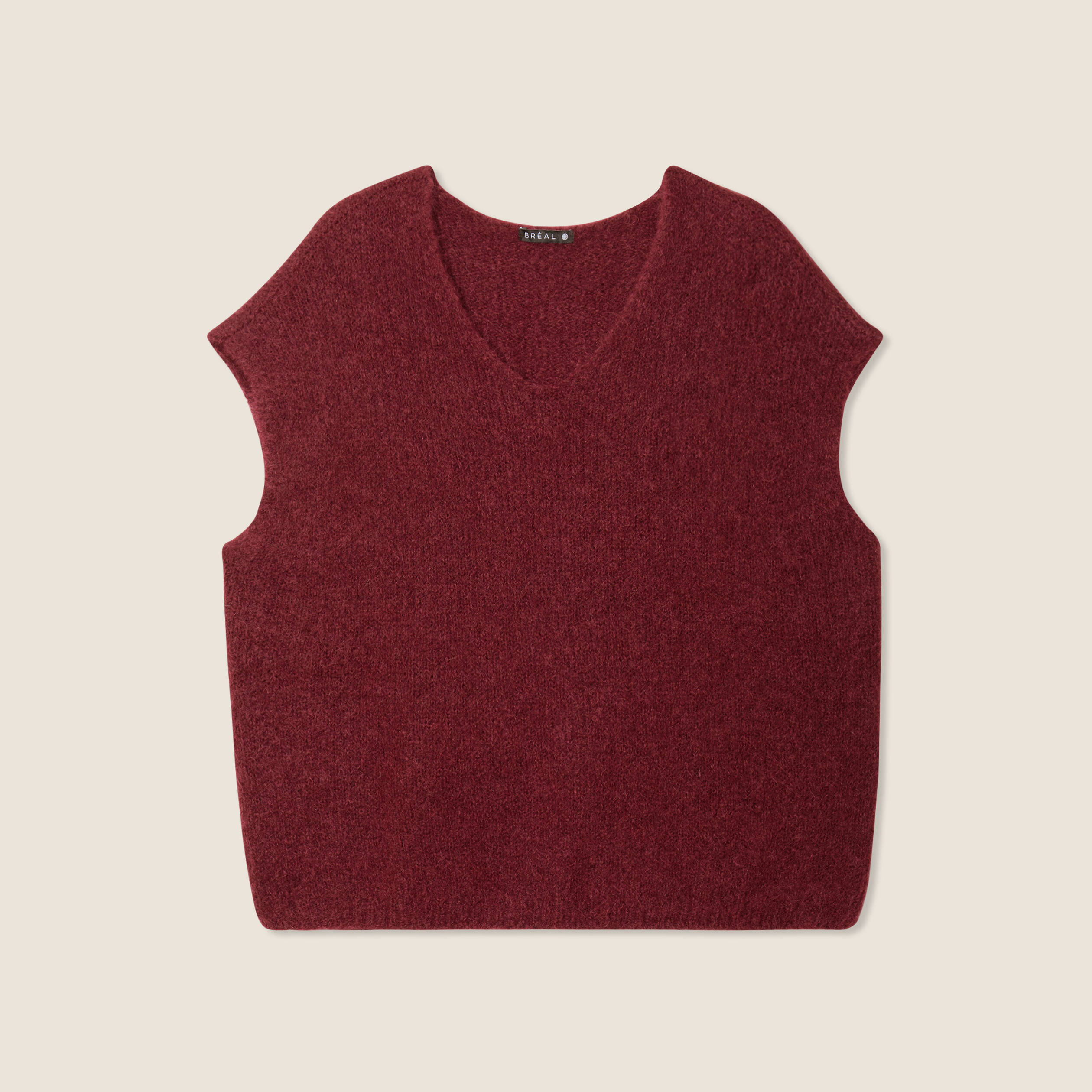 pull sans manches bordeaux femme Pull sans manches bordeaux femme