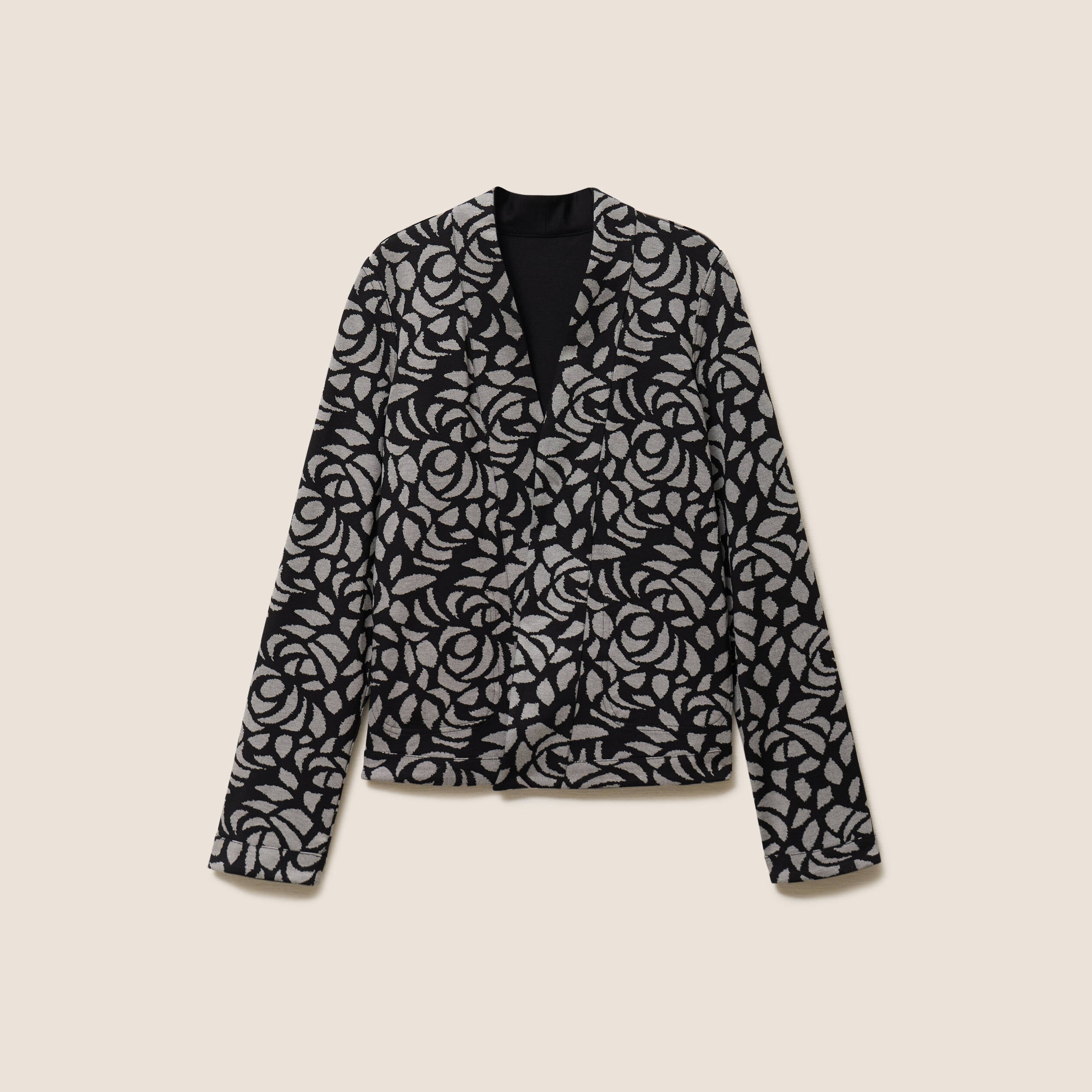 Veste droite r&eacute;versible noir femme