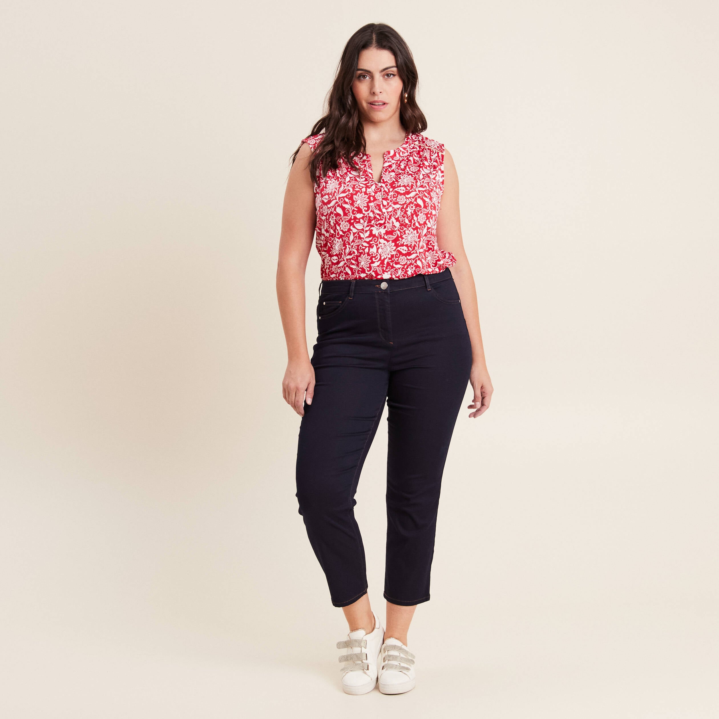 Jean magique Le L&eacute;ger coupe droite denim brut femme
