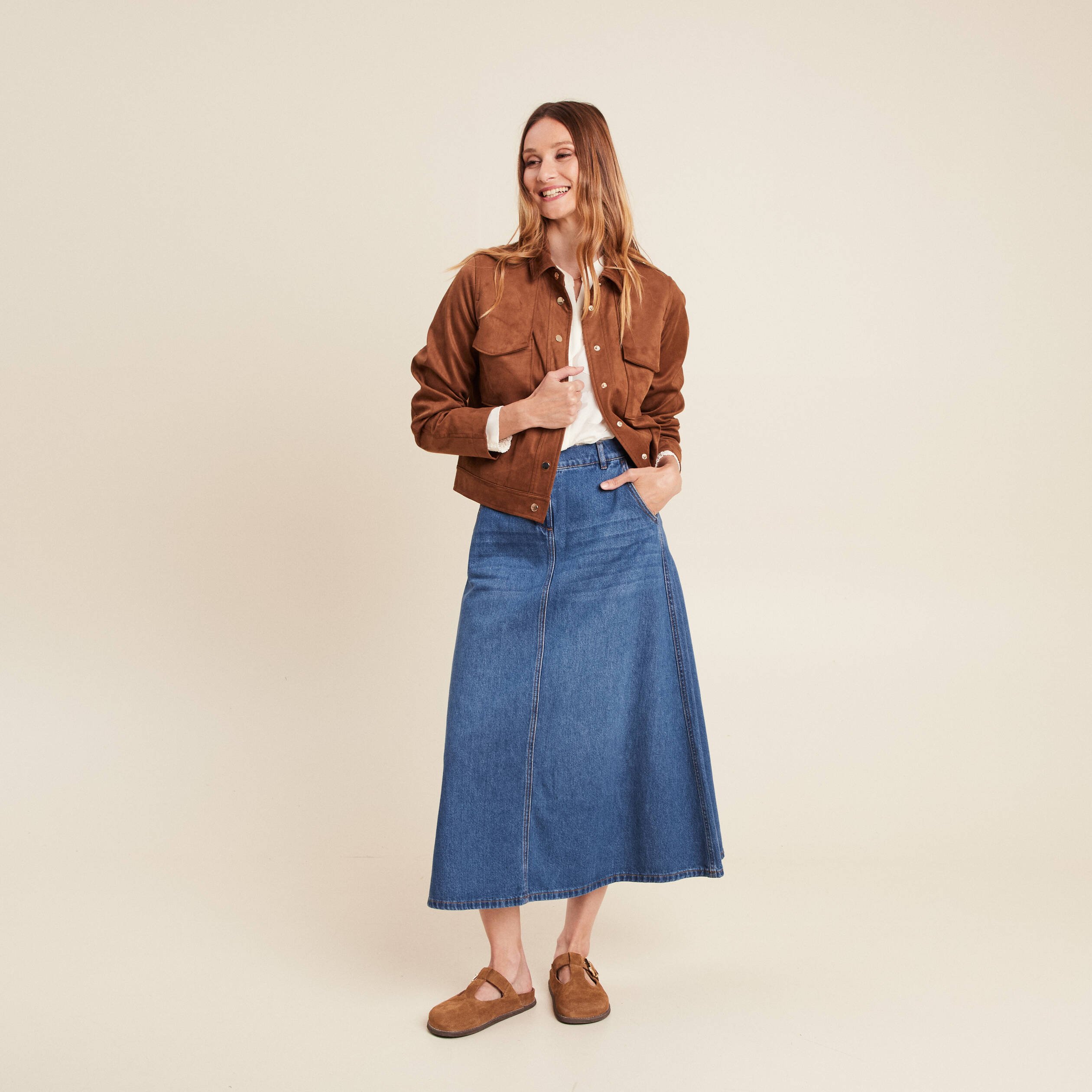 veste doublee marron fonce femme Veste doublée marron foncé femme