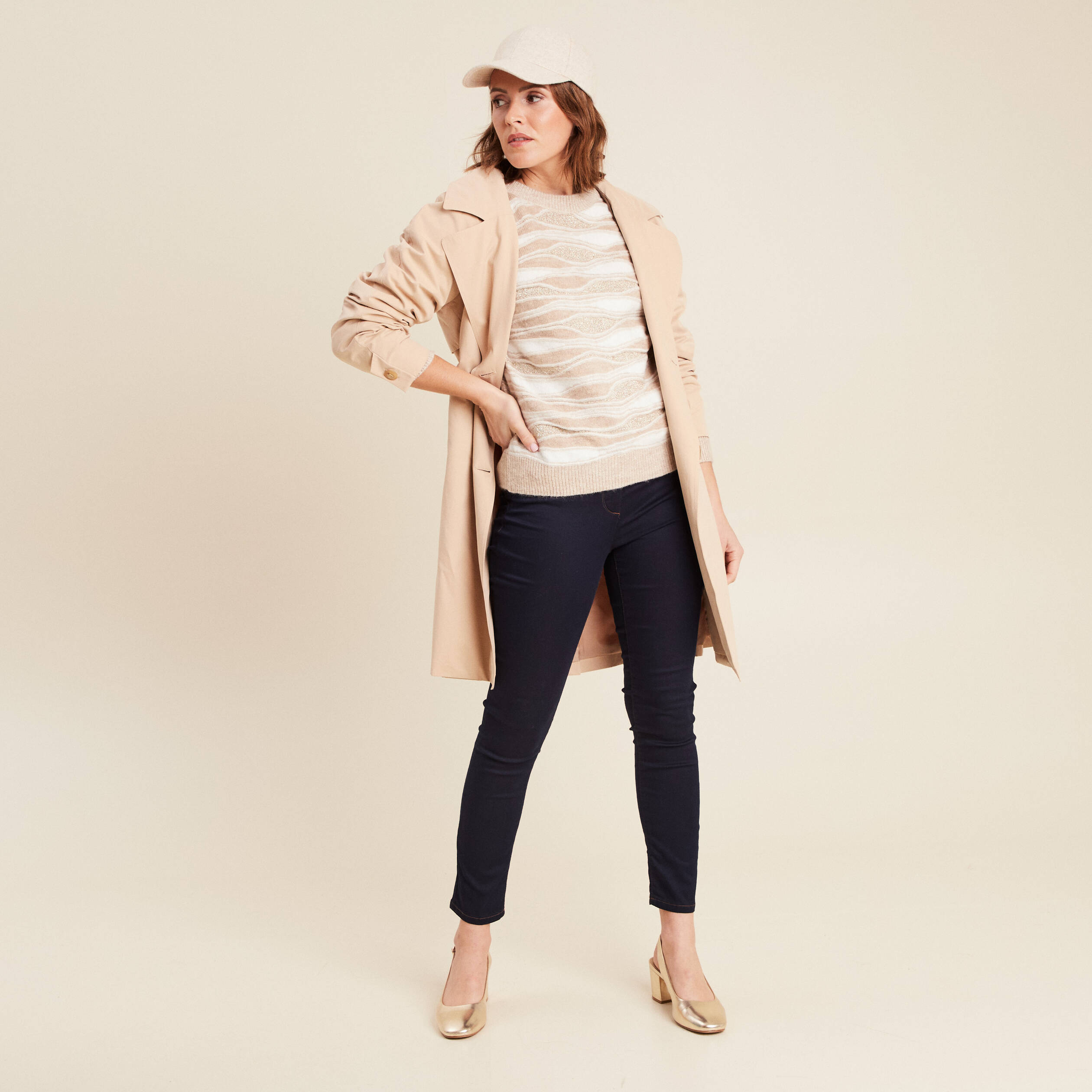 pull manches longues beige femme Pull manches longues beige femme