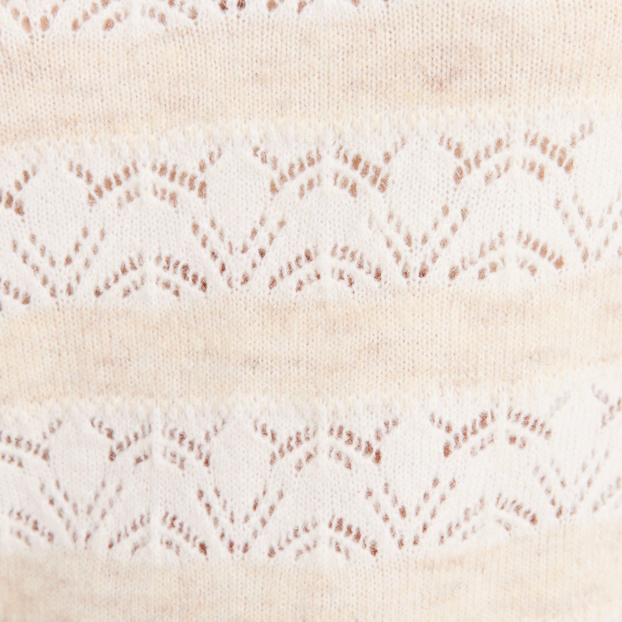 pull manches longues ajoure beige femme Pull manches longues ajouré beige femme