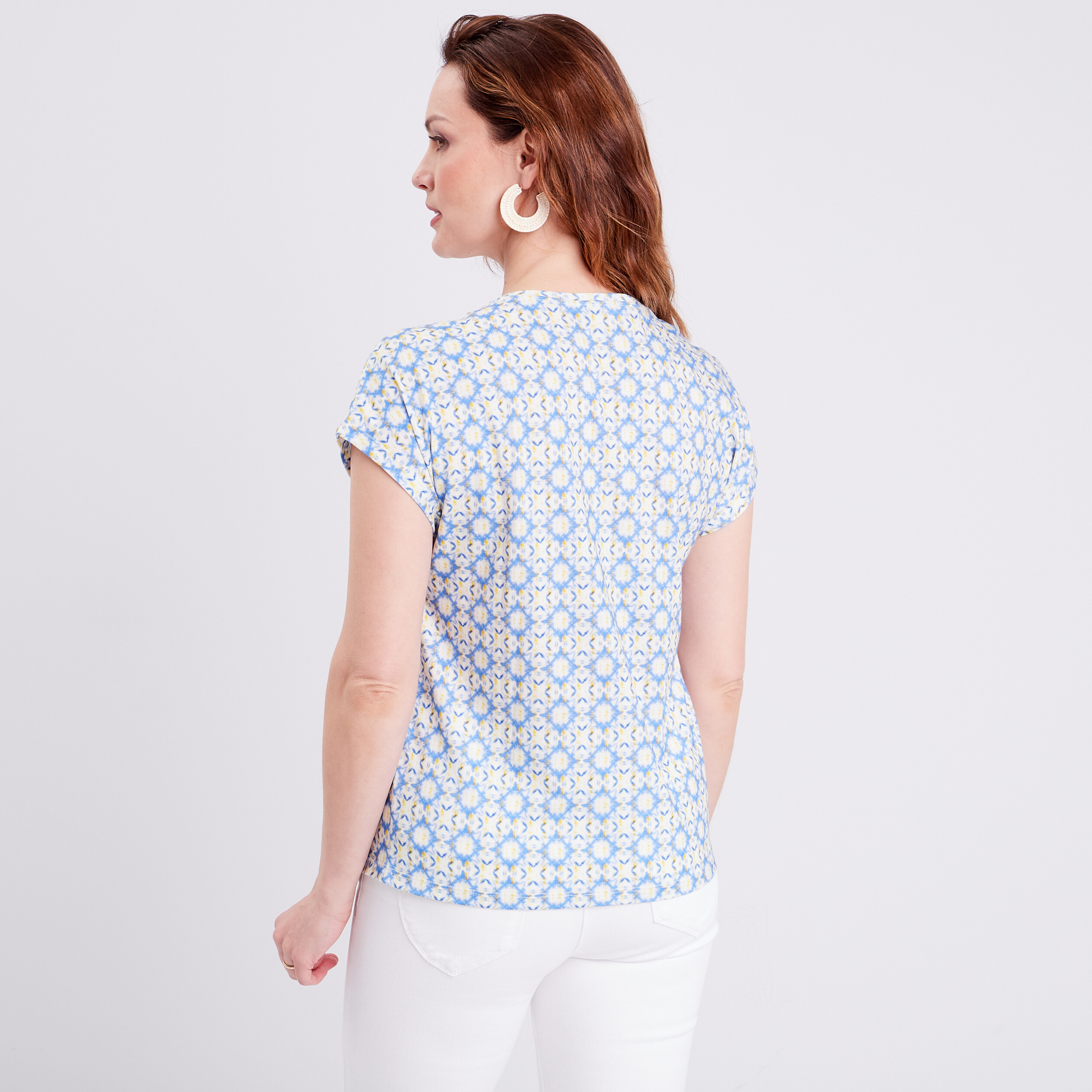 T-shirt manches courtes blanc femme