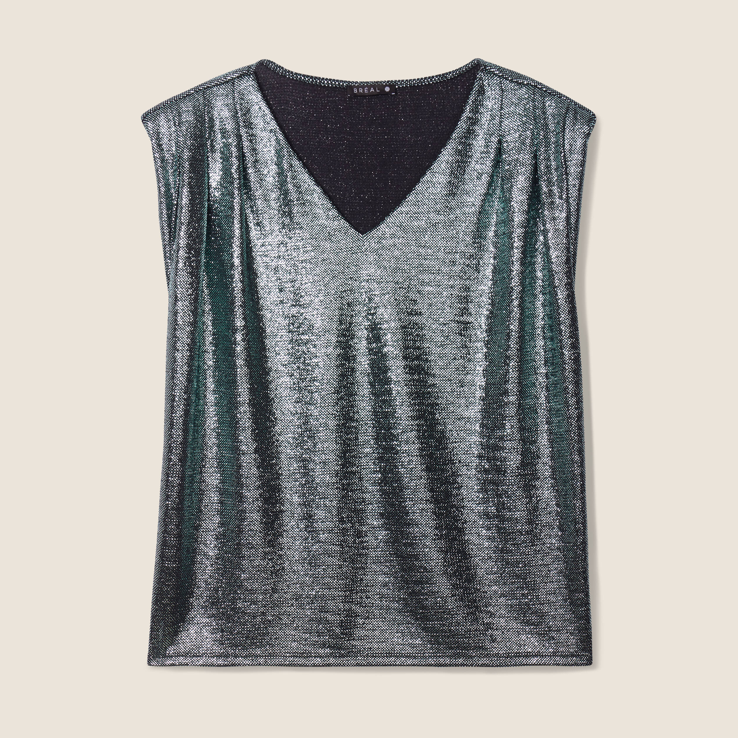 T-shirt sans manches vert pastel femme