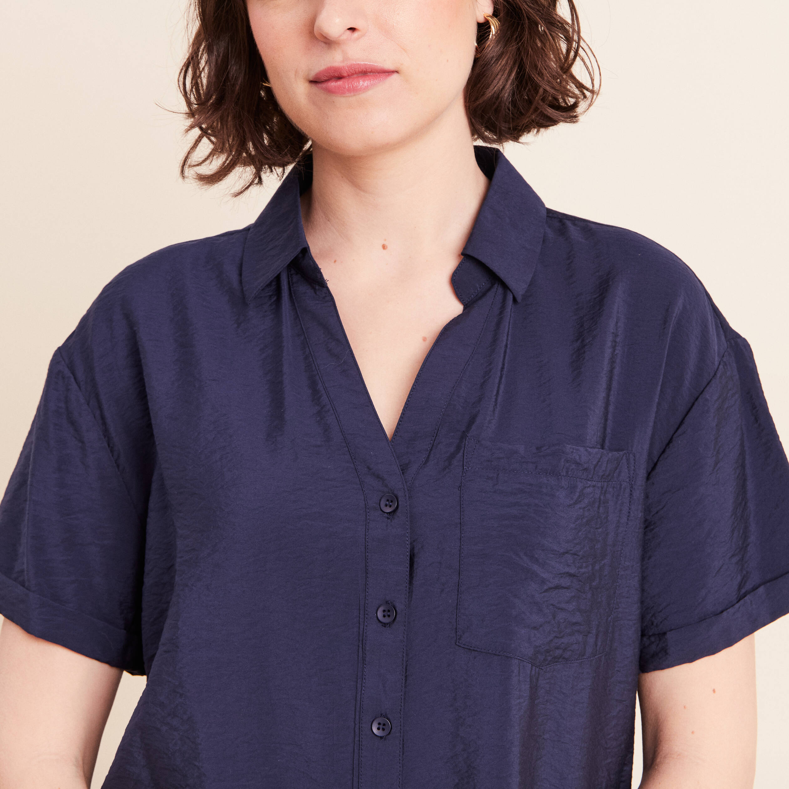 Chemise De Pêche Magellan Femme, Manches Courtes, Bleu Aster, Taille XS, NEUVE