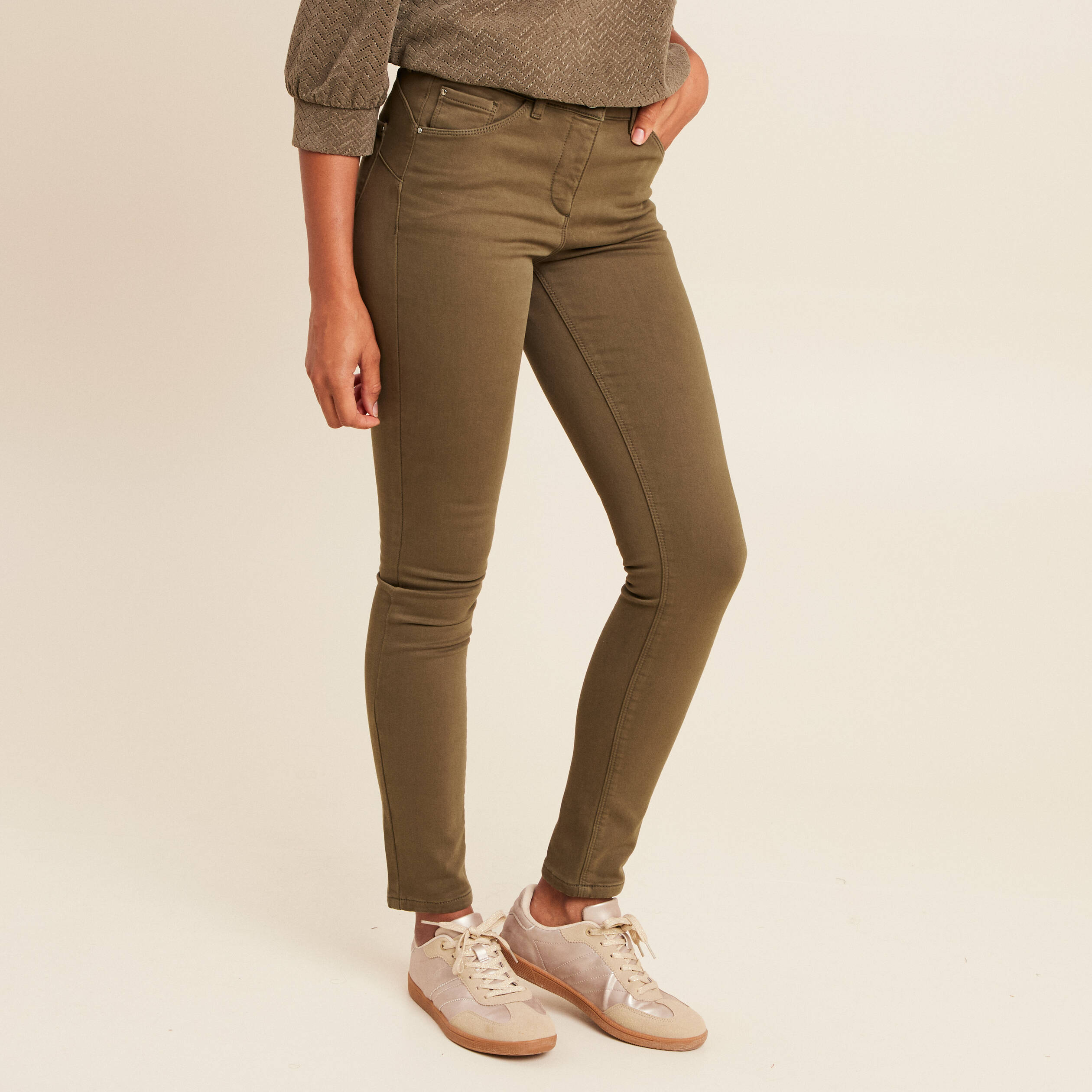 Pantalon magique Le Chaud vert kaki femme