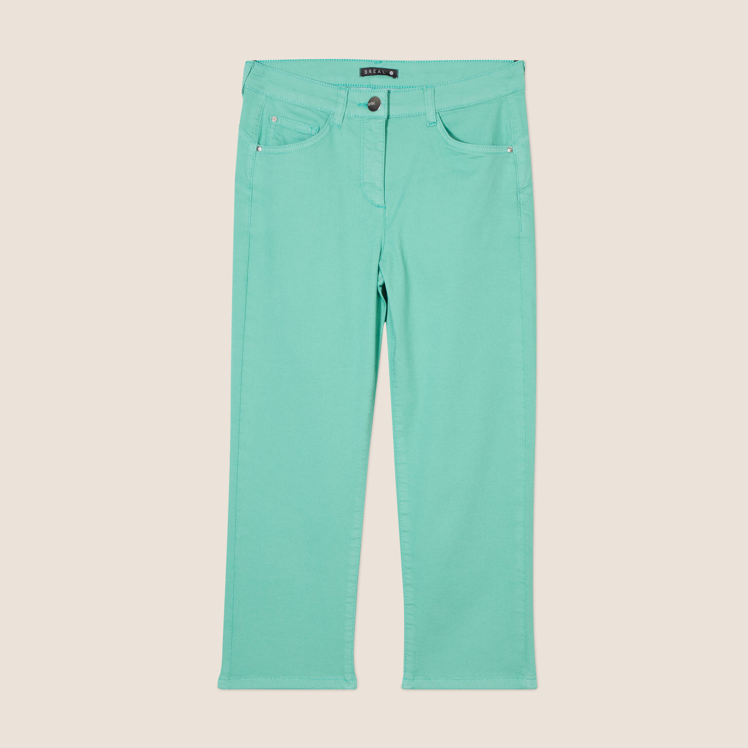 Pantacourt magique Le L&eacute;ger coupe droite vert &eacute;meraude femme