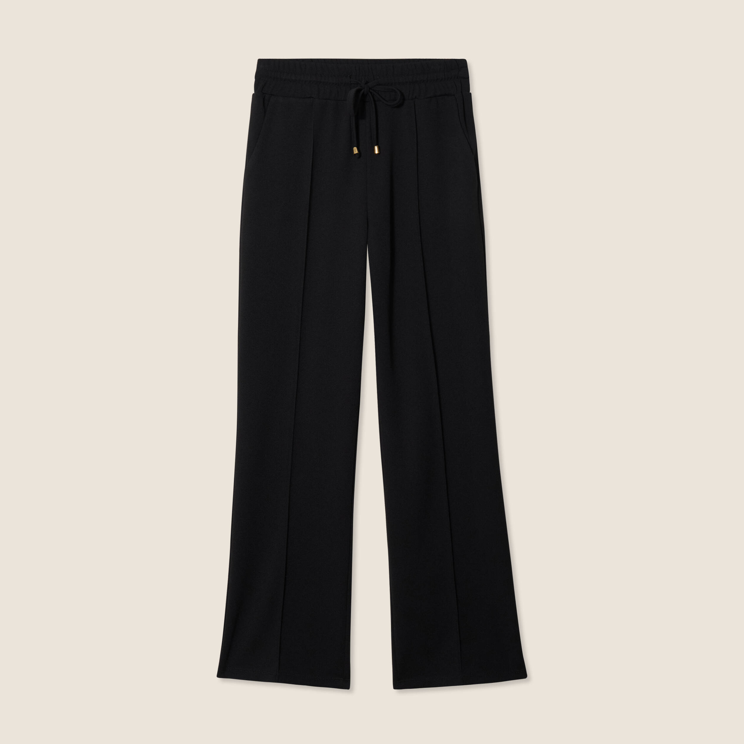 pantalon droit taille haute noir femme Pantalon droit taille haute noir femme