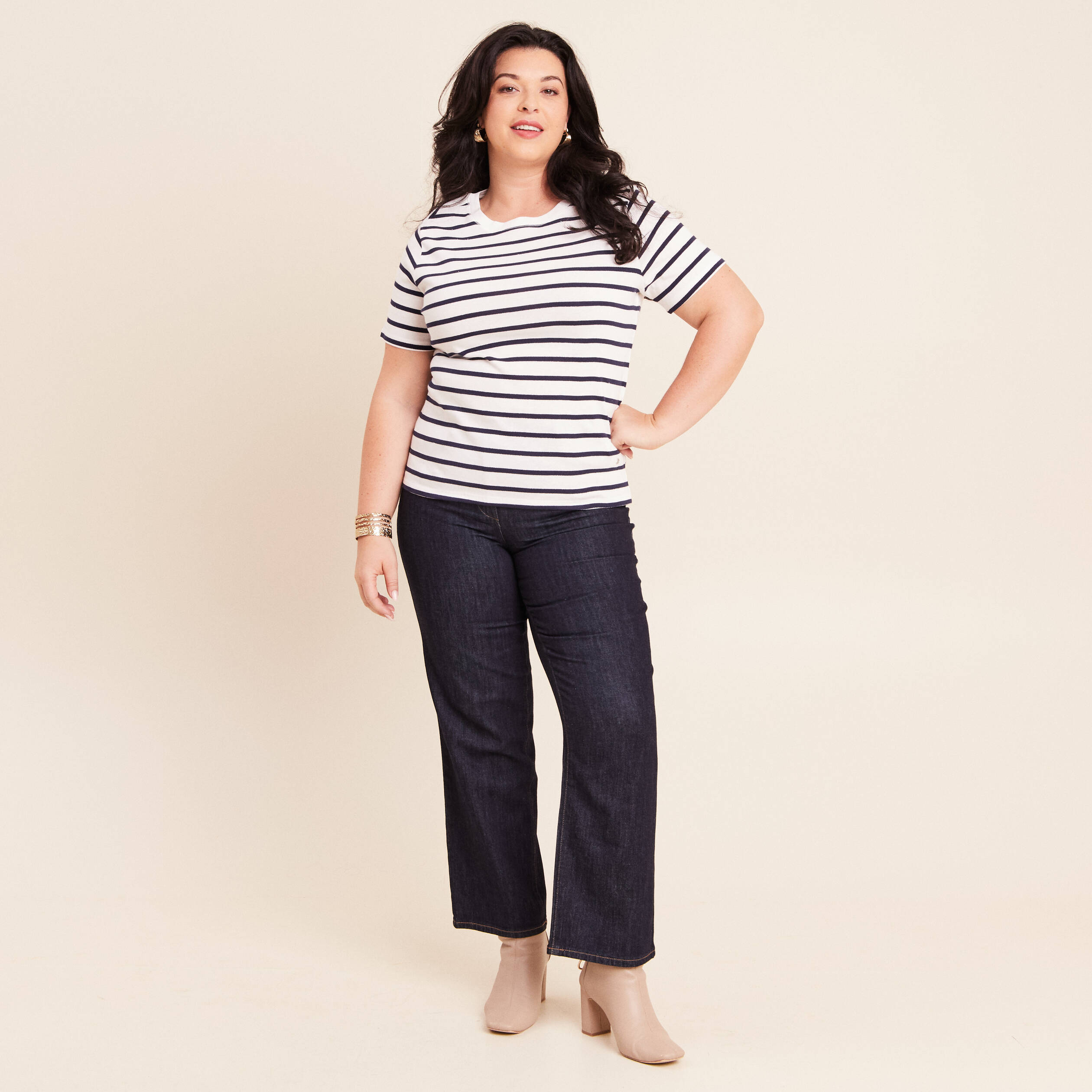 T-shirt manches courtes blanc femme