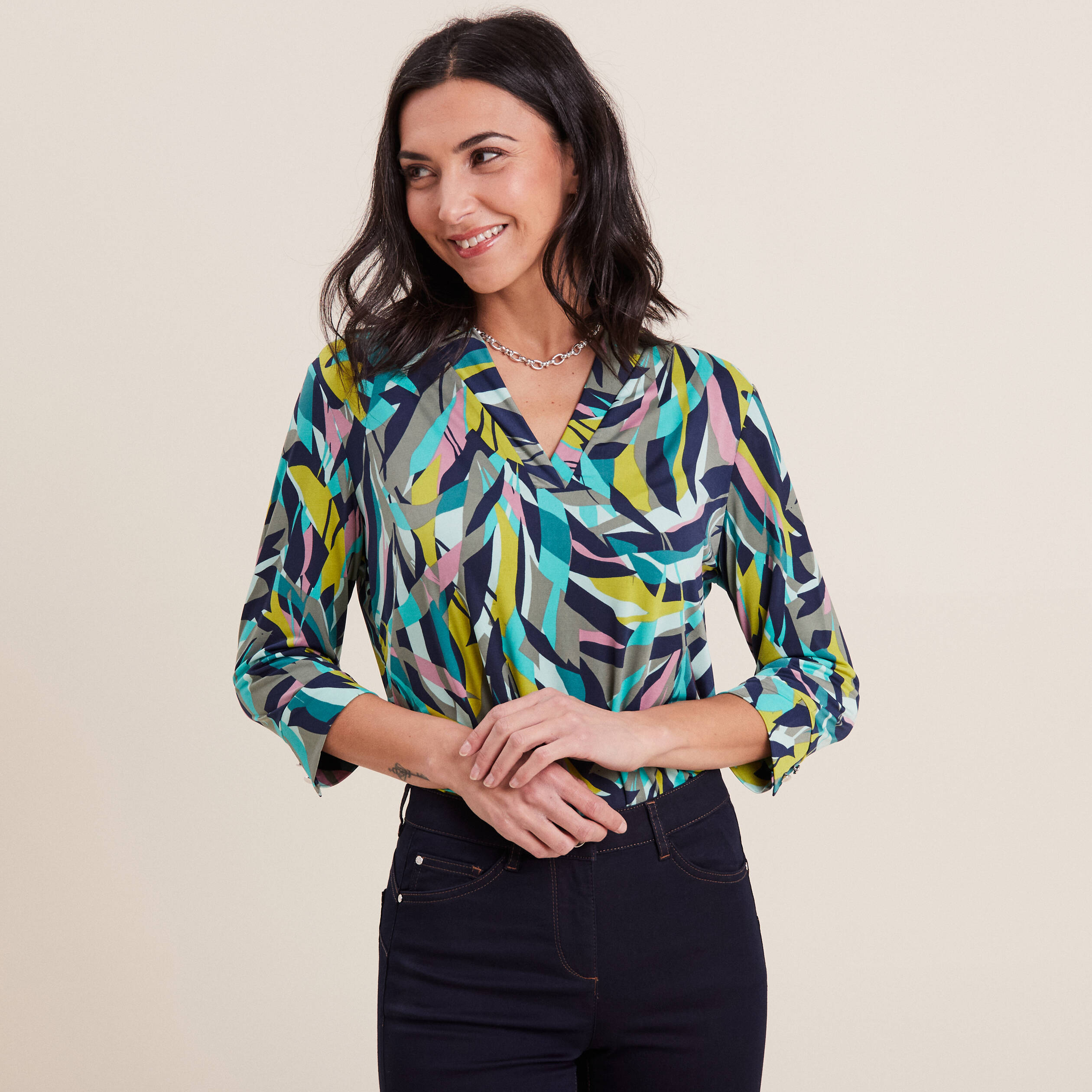 Blouse vert top canard