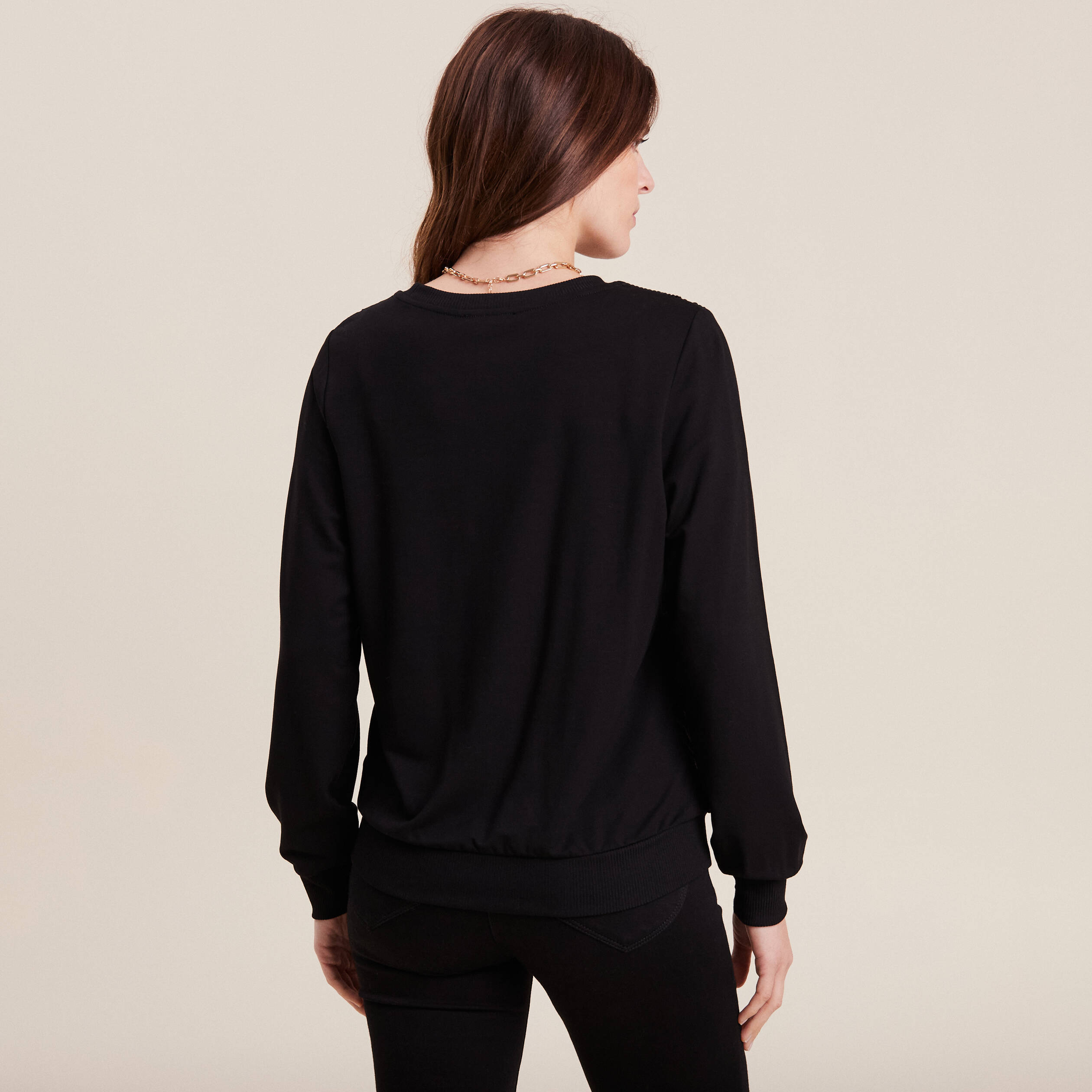 T-shirt manches longues noir femme