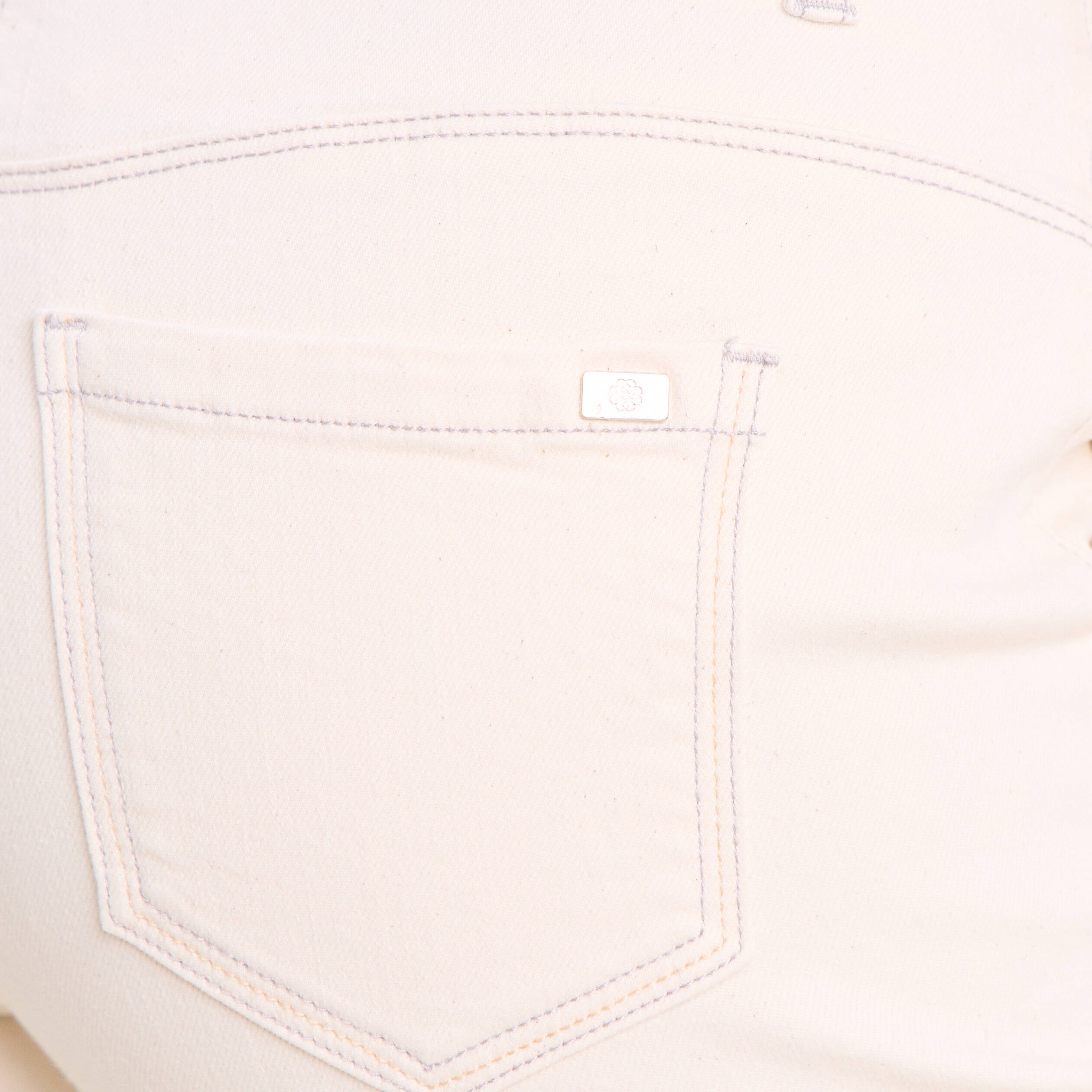 Jean taille haute sable femme