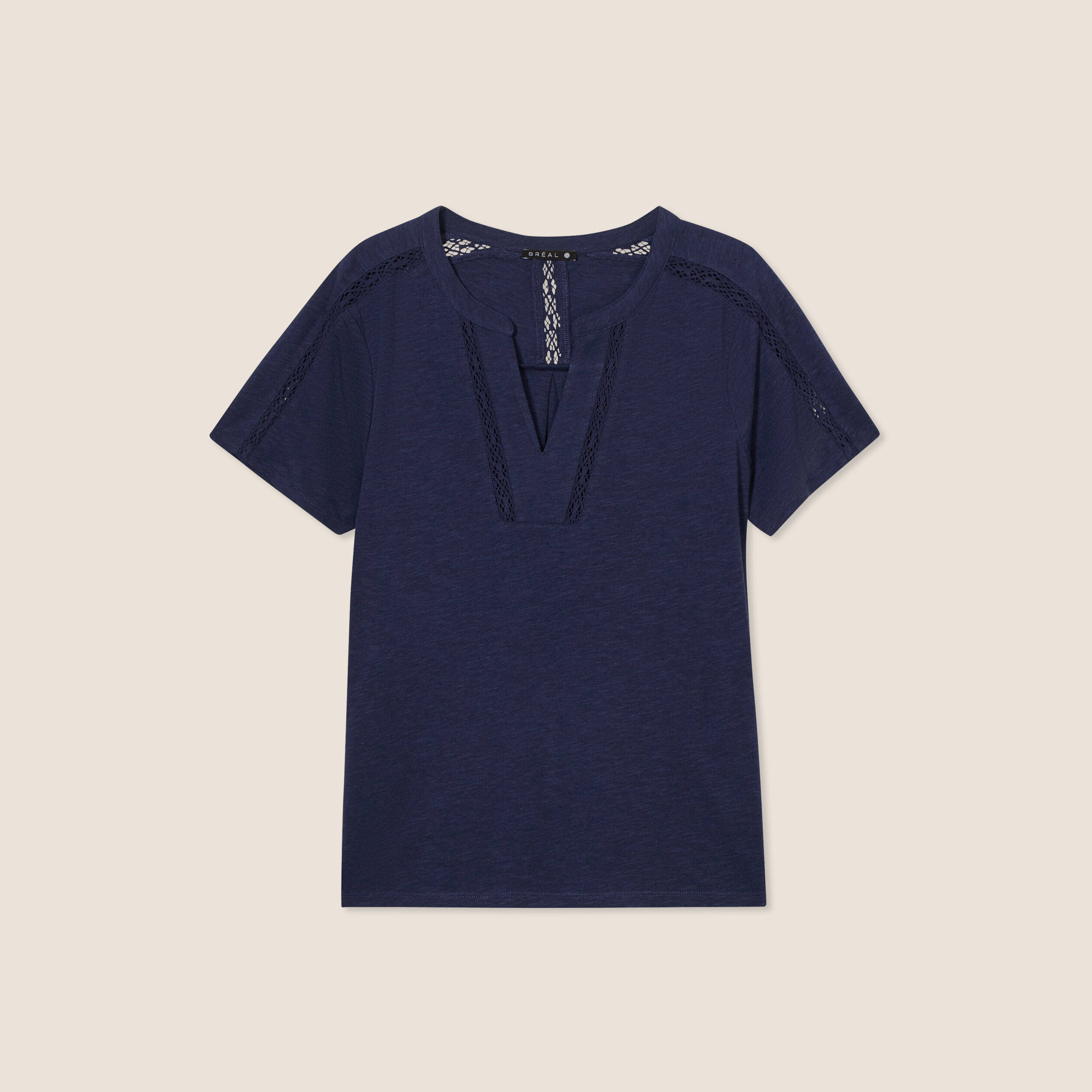 t shirt manches courtes bleu marine femme T-shirt manches courtes bleu marine femme