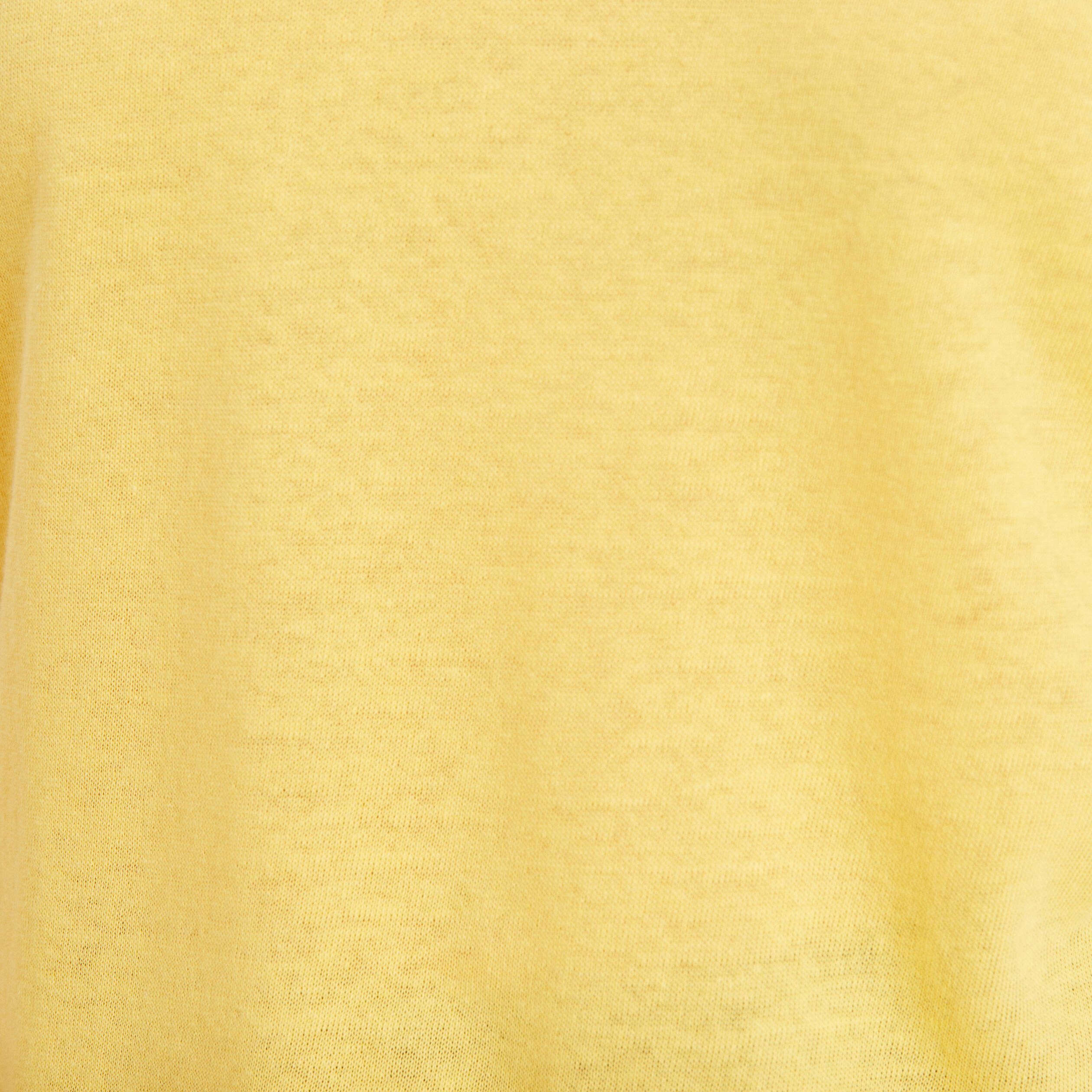 T-shirt manches courtes col en V jaune femme