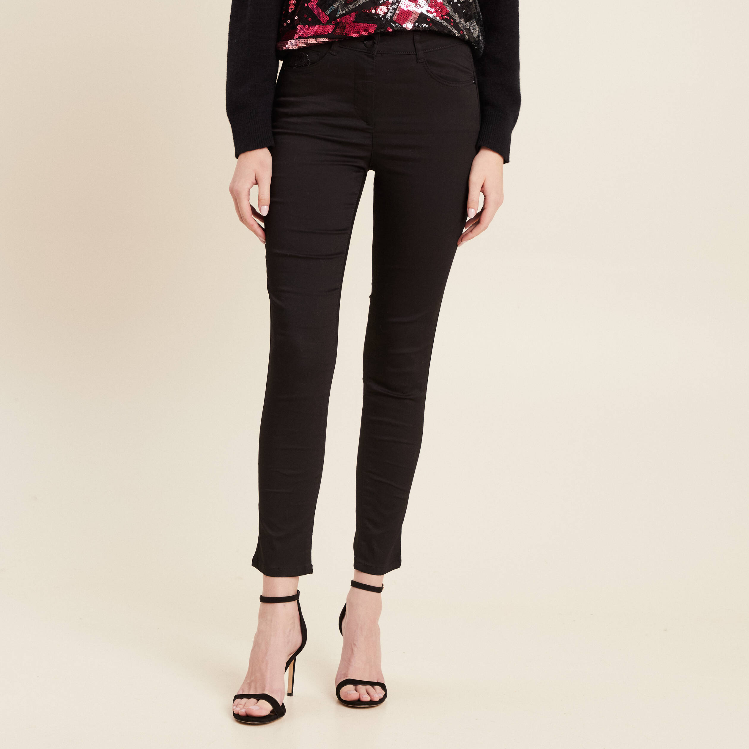 Pantalon magique Le L&eacute;ger coupe ajust&eacute;e noir femme